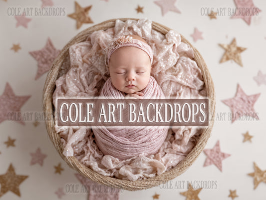 Gold Star Baby 2, Newborn Digital Backdrop, Baby Backdrop