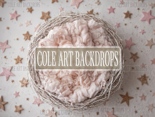 Gold Star Baby 3, Newborn Digital Backdrop, Baby Backdrop