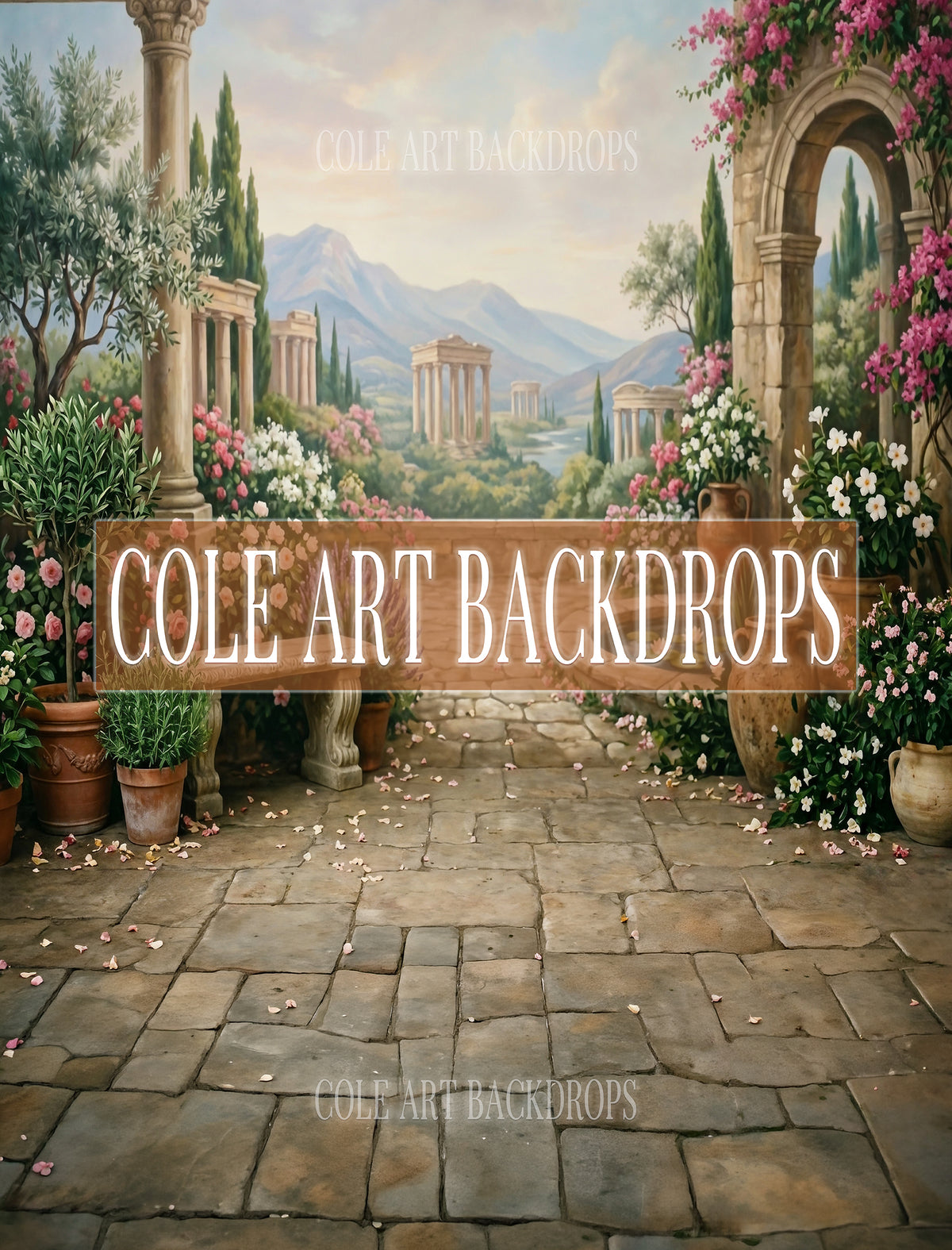 Grecian landscape 14, Printed Backdrop, Photography Backdrop