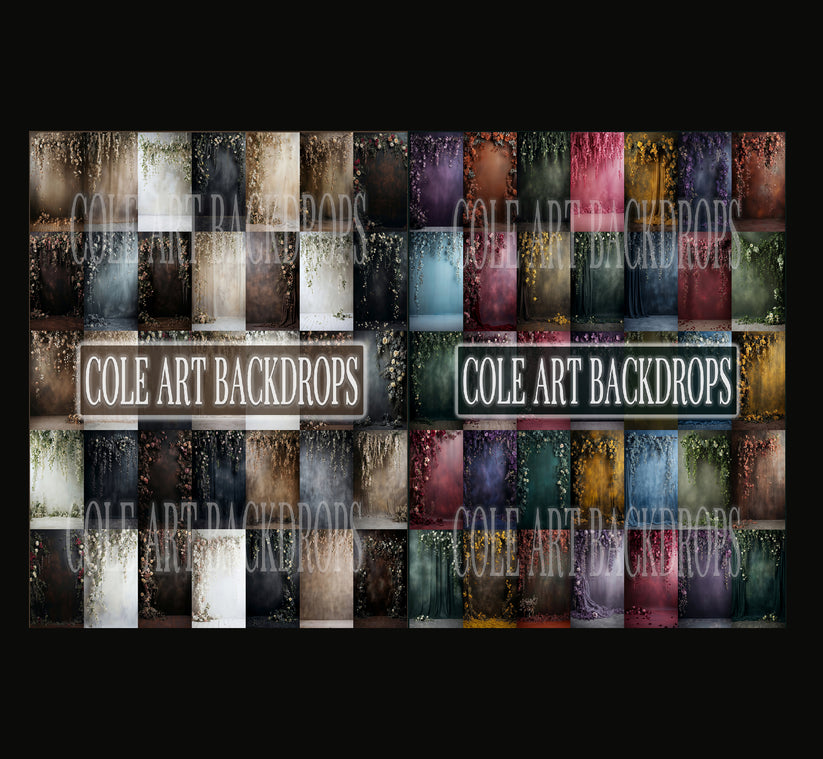 Hanging Floral Canvas BUNDLE Digital Backdrops, Maternity Backdrop Ove ...