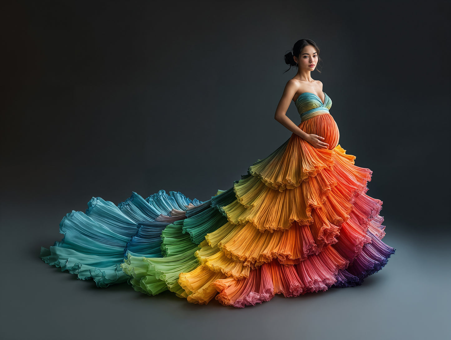 Rainbow Dress Digital Overlays, Photoshop Overlays, Digital Backdrops Set