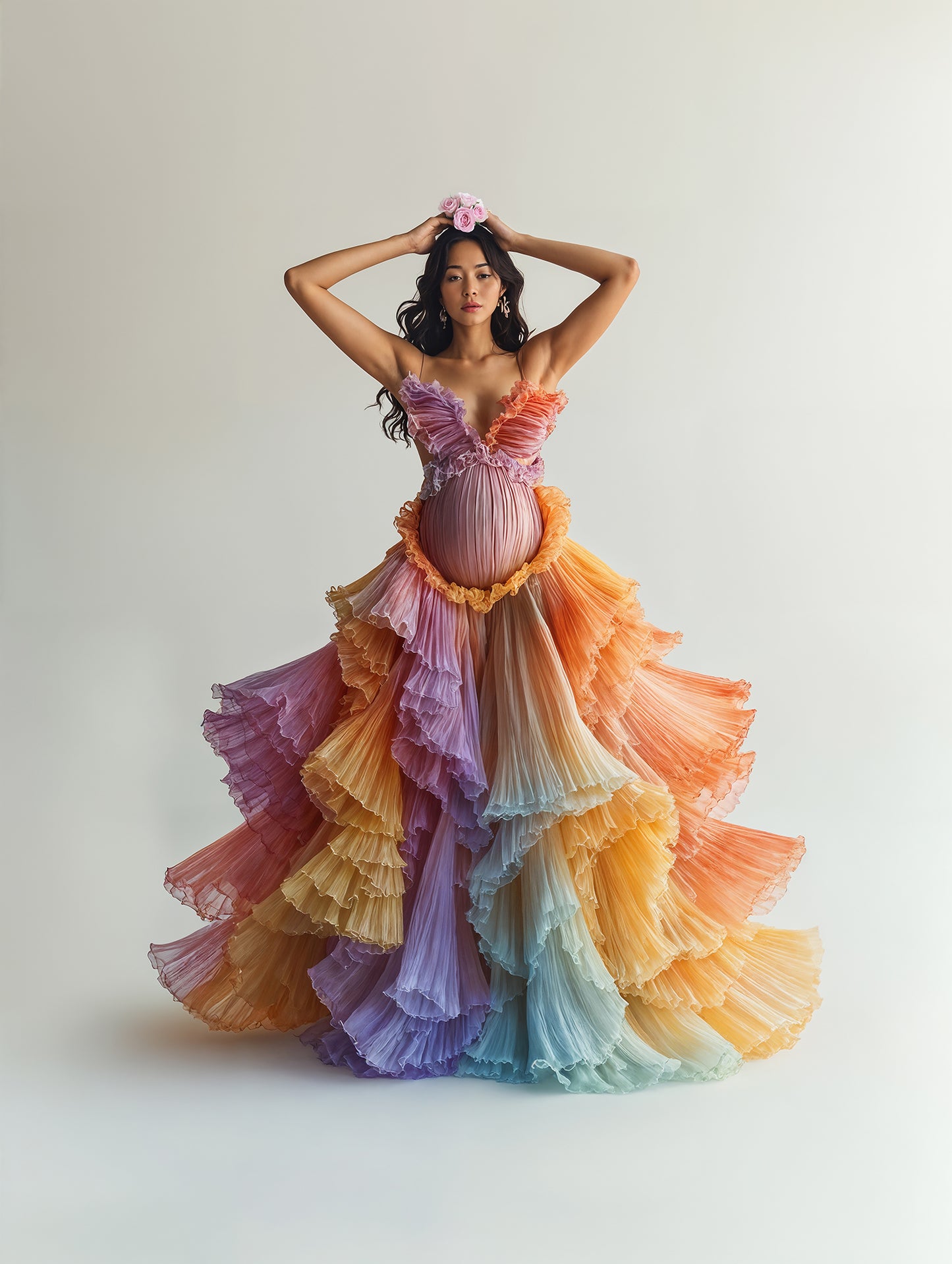 Rainbow Dress Digital Overlays, Photoshop Overlays, Digital Backdrops Set