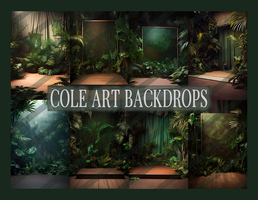 Lush Jungle Palms Set Digital Backdrops, Maternity Backdrops, Studio Backdrop Textures, Fine Art Textures, Photoshop Textures