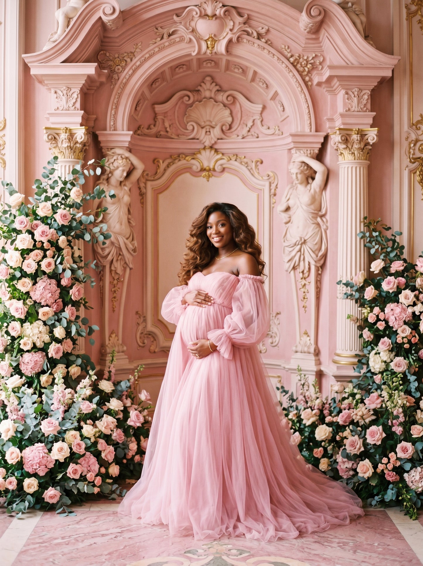 Floral Stone Digital Backdrop Set