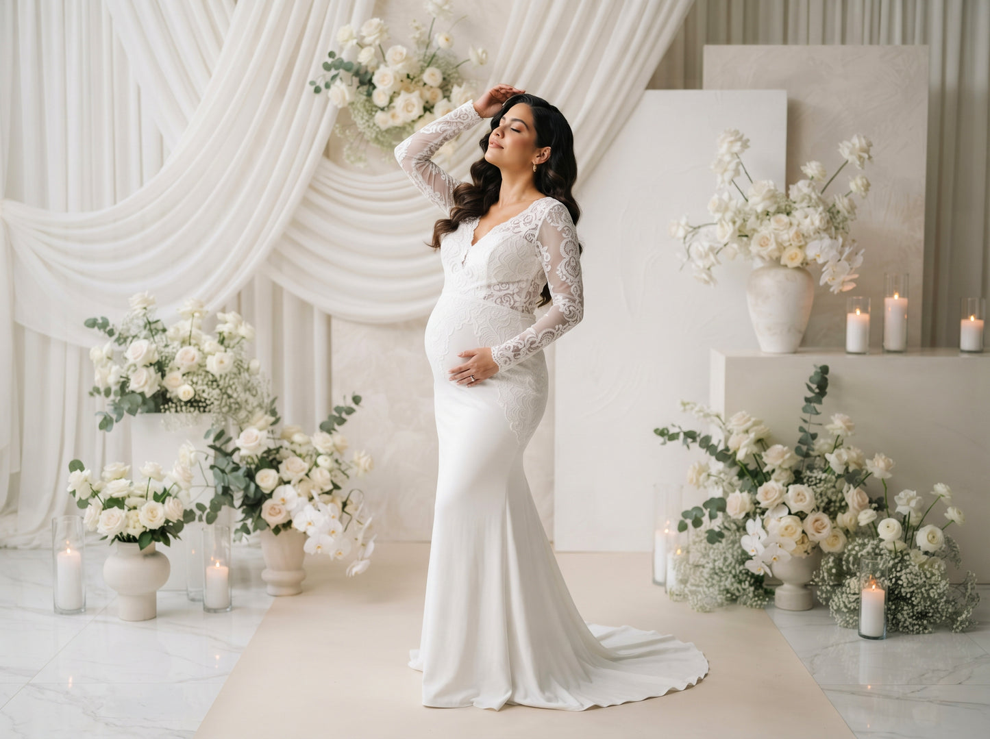 Candle Drapes Digital Backdrop Set