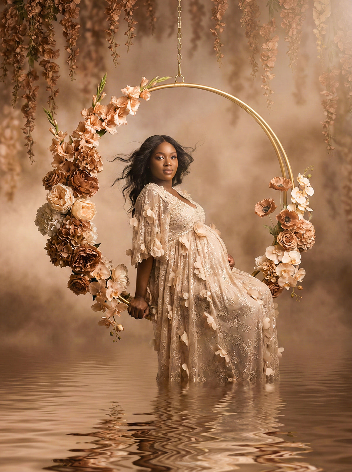 Floral Rings Digital Backdrop Set