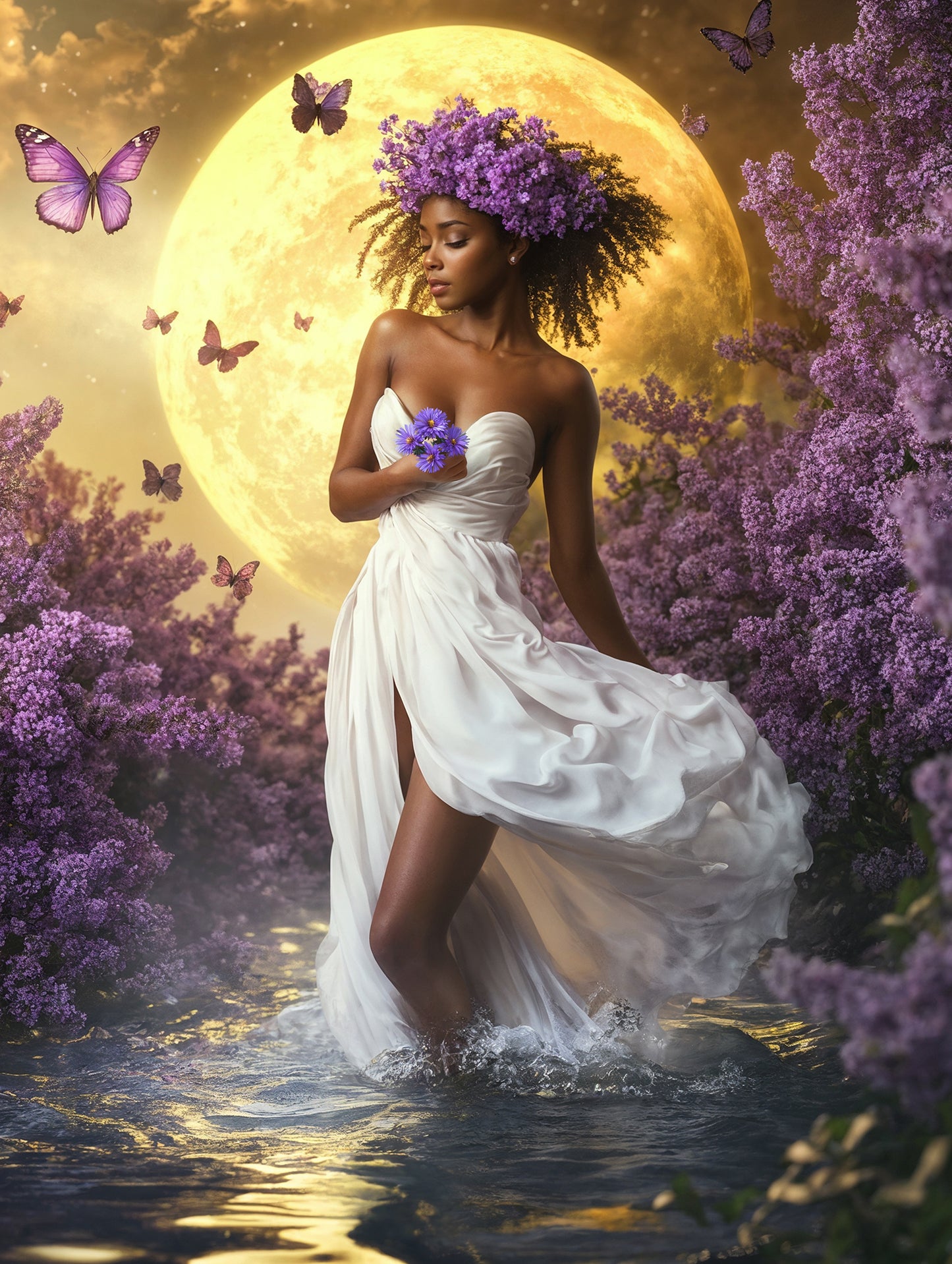 Lilac Water Digital Backdrop Set