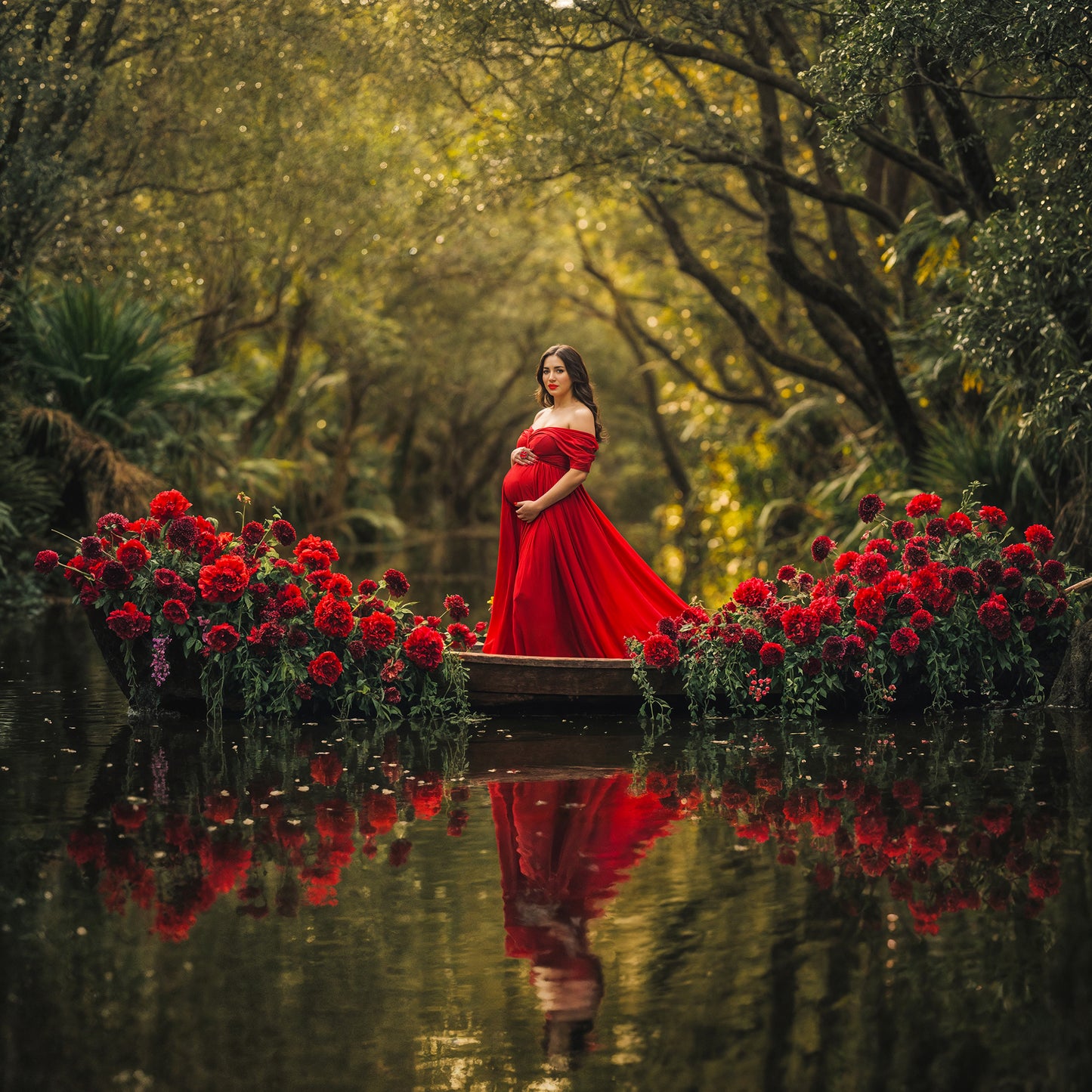 Boat of Roses Digital Backdrop Set