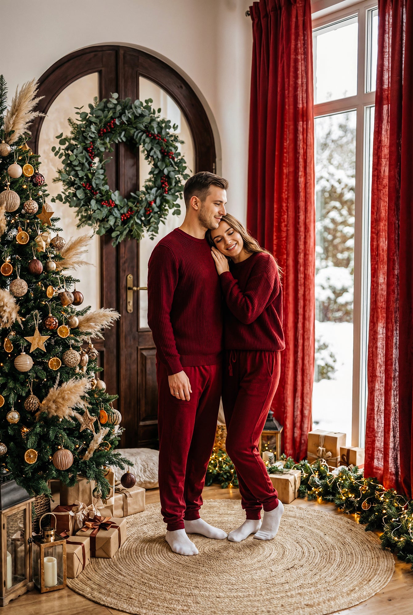 Boho Airy Xmas Digital Backdrop Set