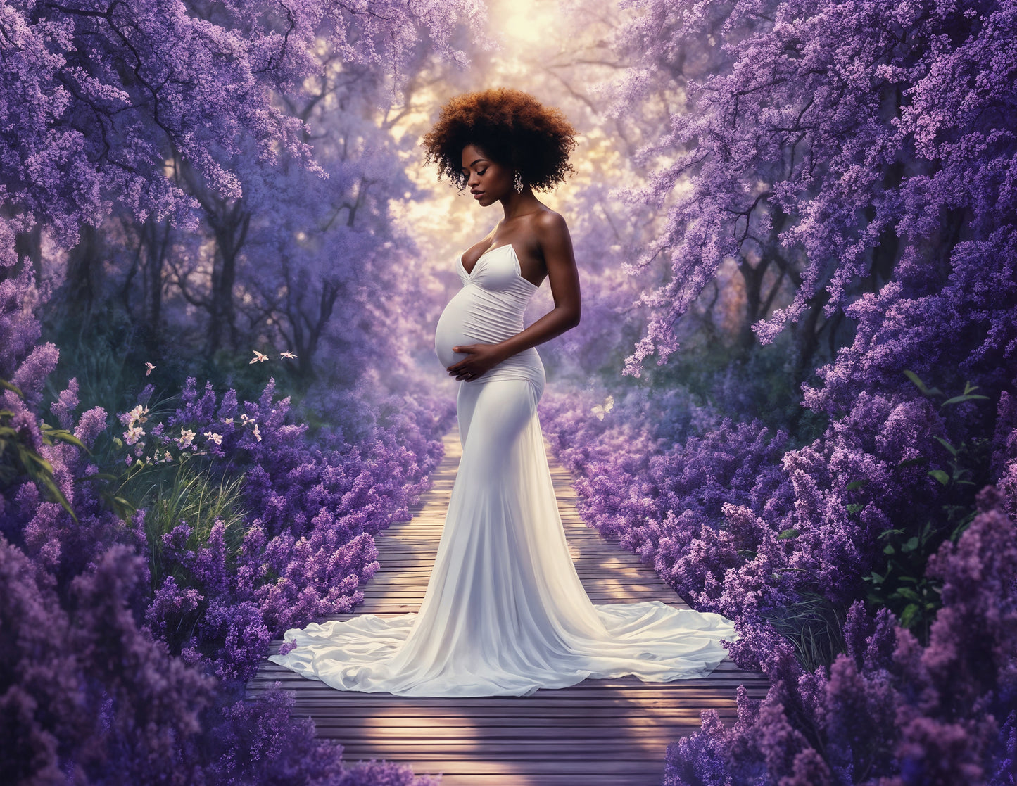 Conjunto de cenário digital Lilac Bridges