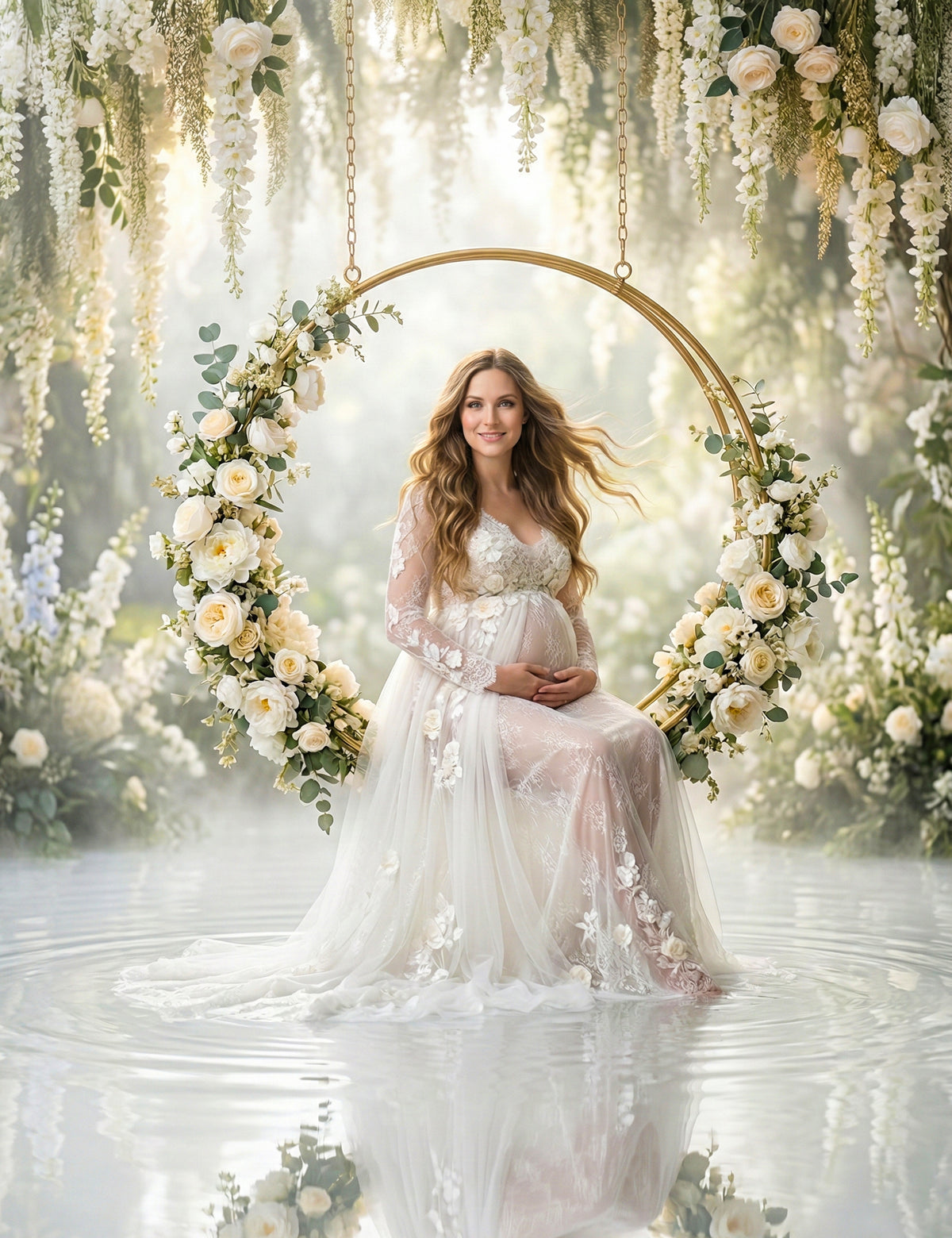 Floral Rings Digital Backdrop Set