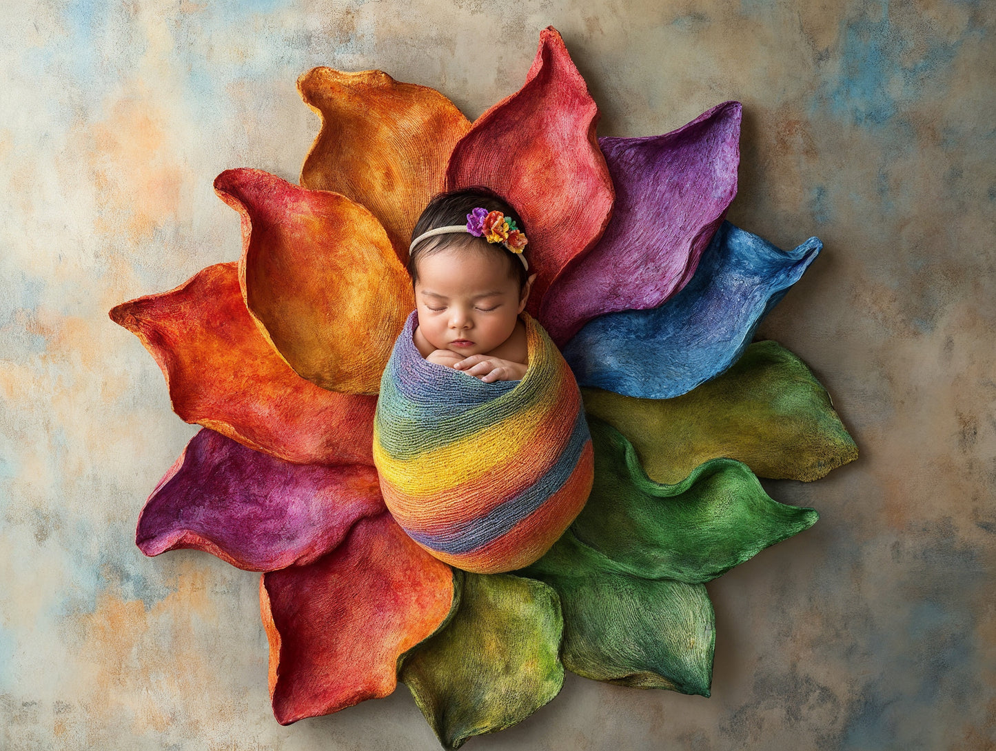 Clay Floral Color Newborn Digital Backdrops, Newborn Background Set