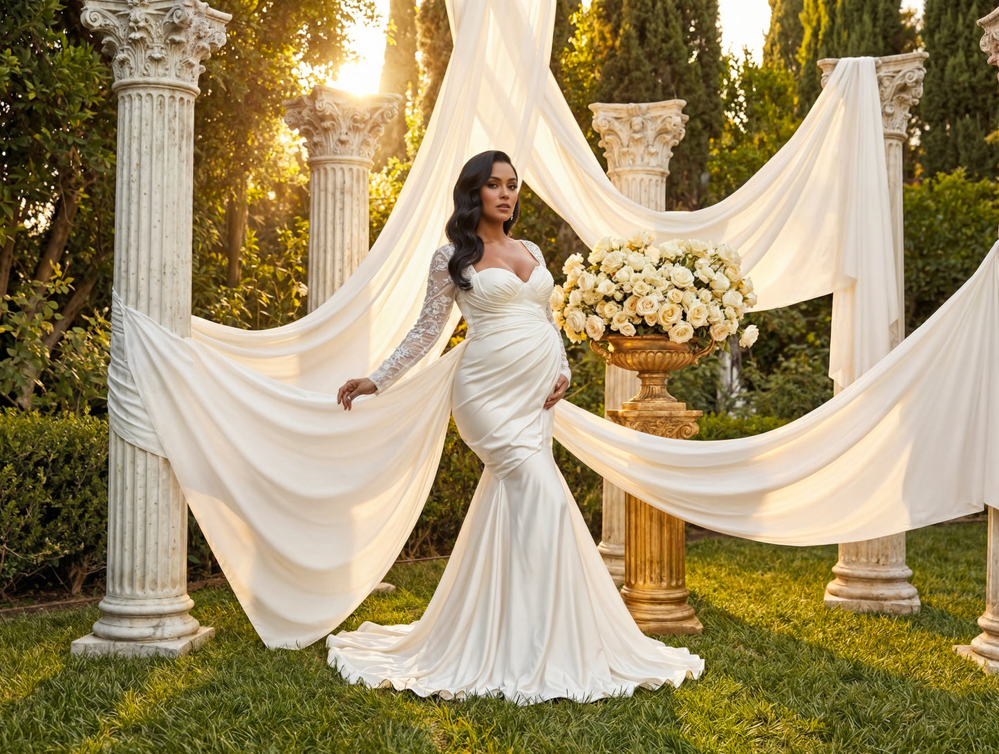 Glam Drapes Digital Backdrop Set