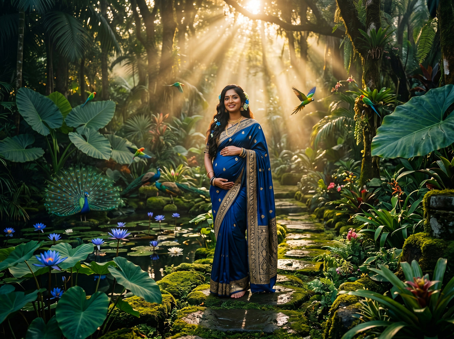 Green Jungle Digital Backdrop Set