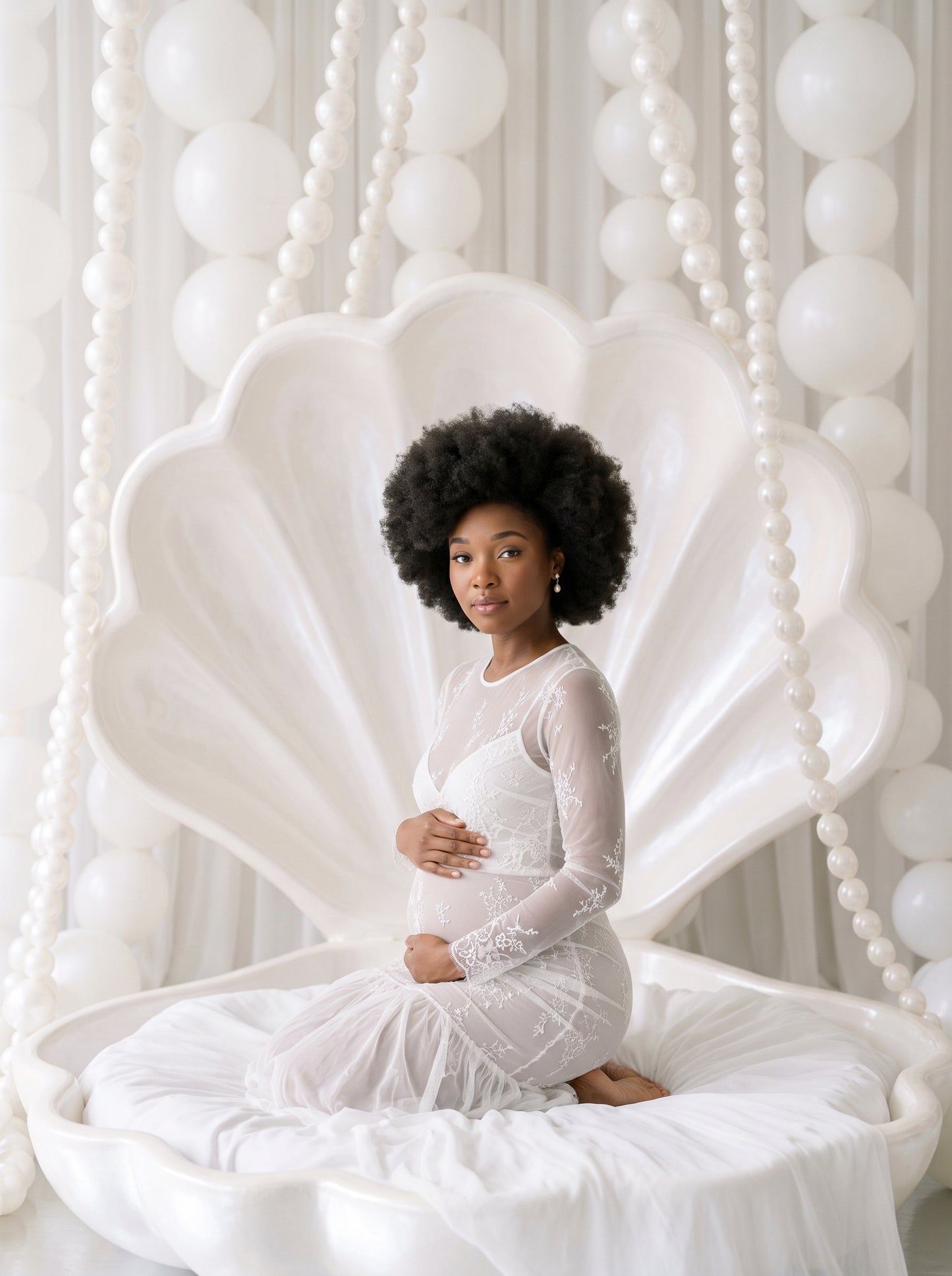 Pearly Shells Digital Backdrop Set