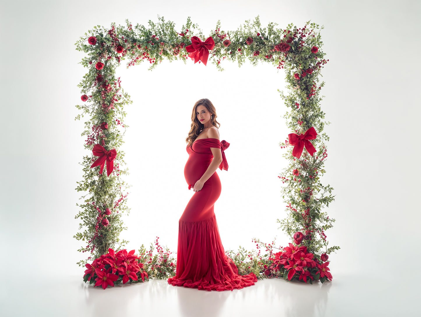 Backlit Christmas Digital Backdrop Set