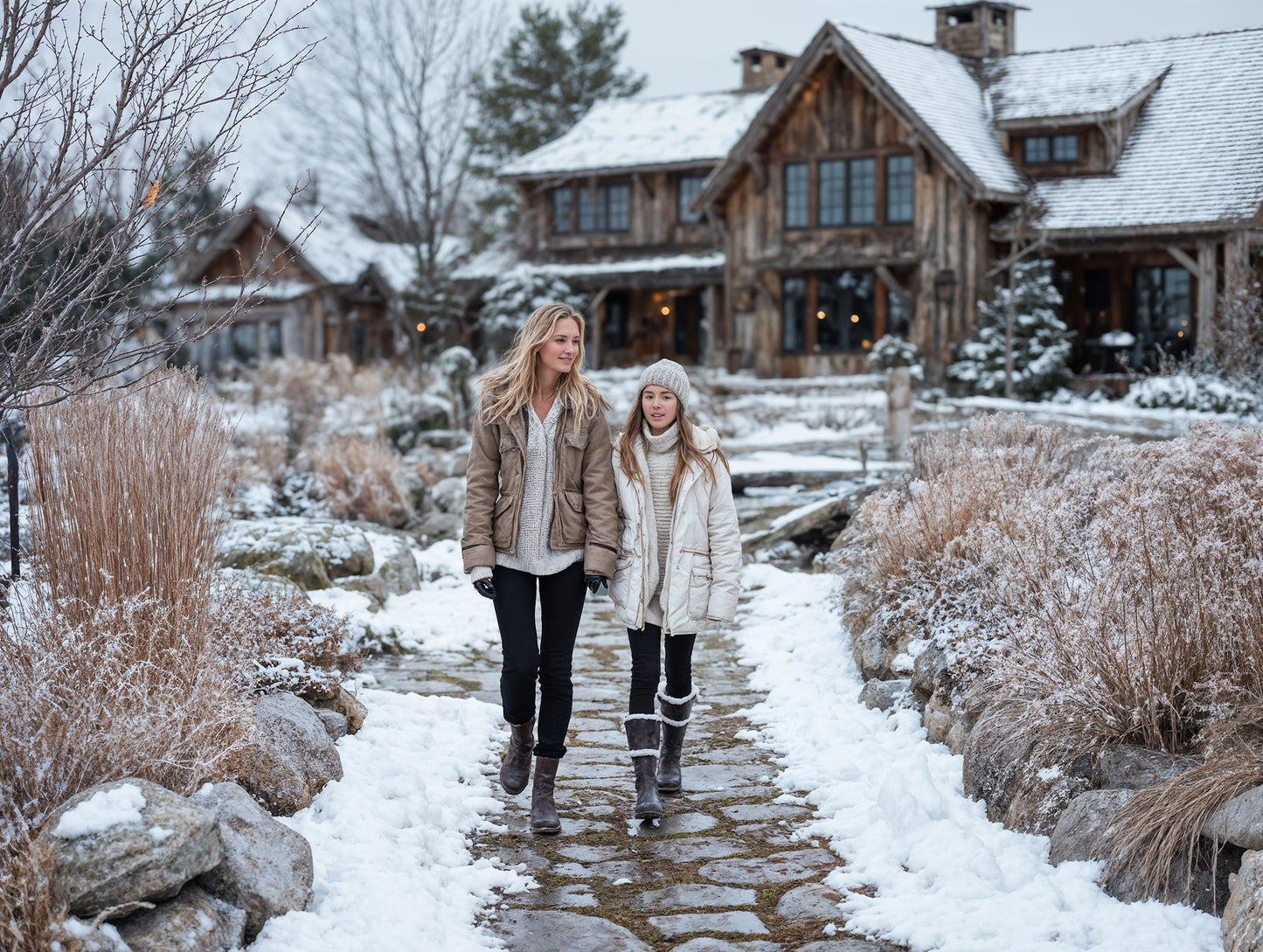 Snowy Paths Christmas Digital Backdrops Set