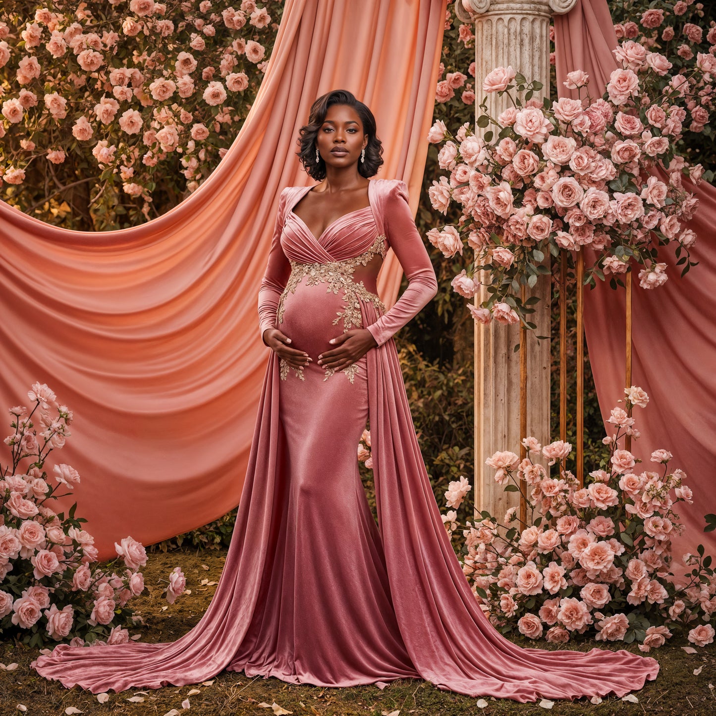 Glam Drapes Digital Backdrop Set