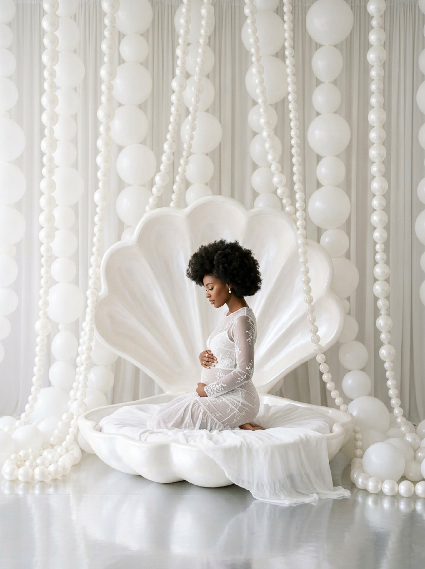 Pearly Shells Digital Backdrop Set