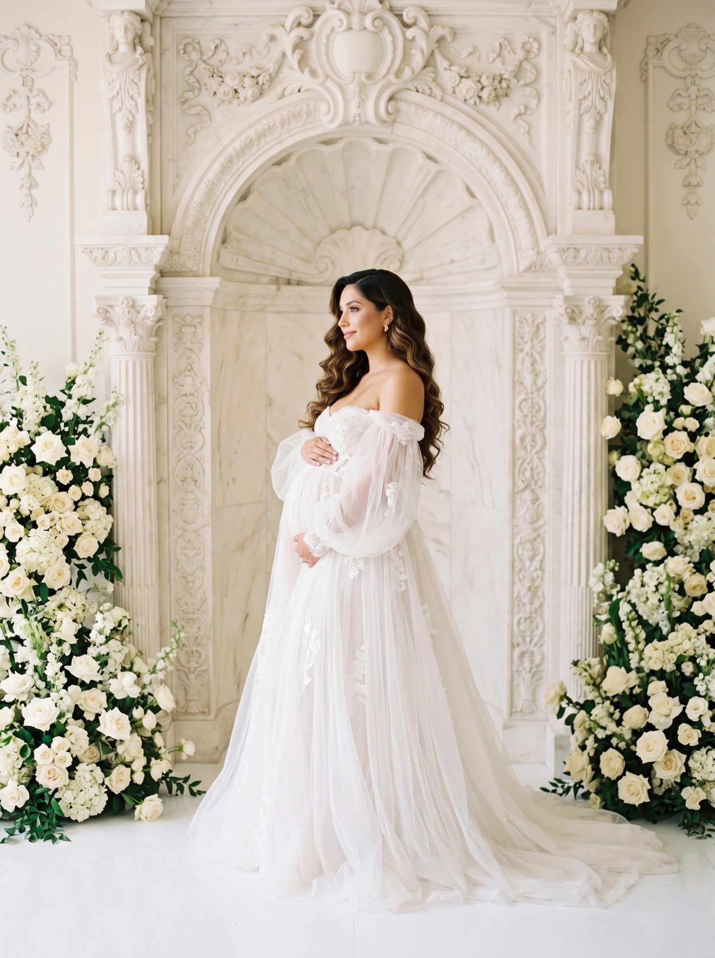 Floral Stone Digital Backdrop Set