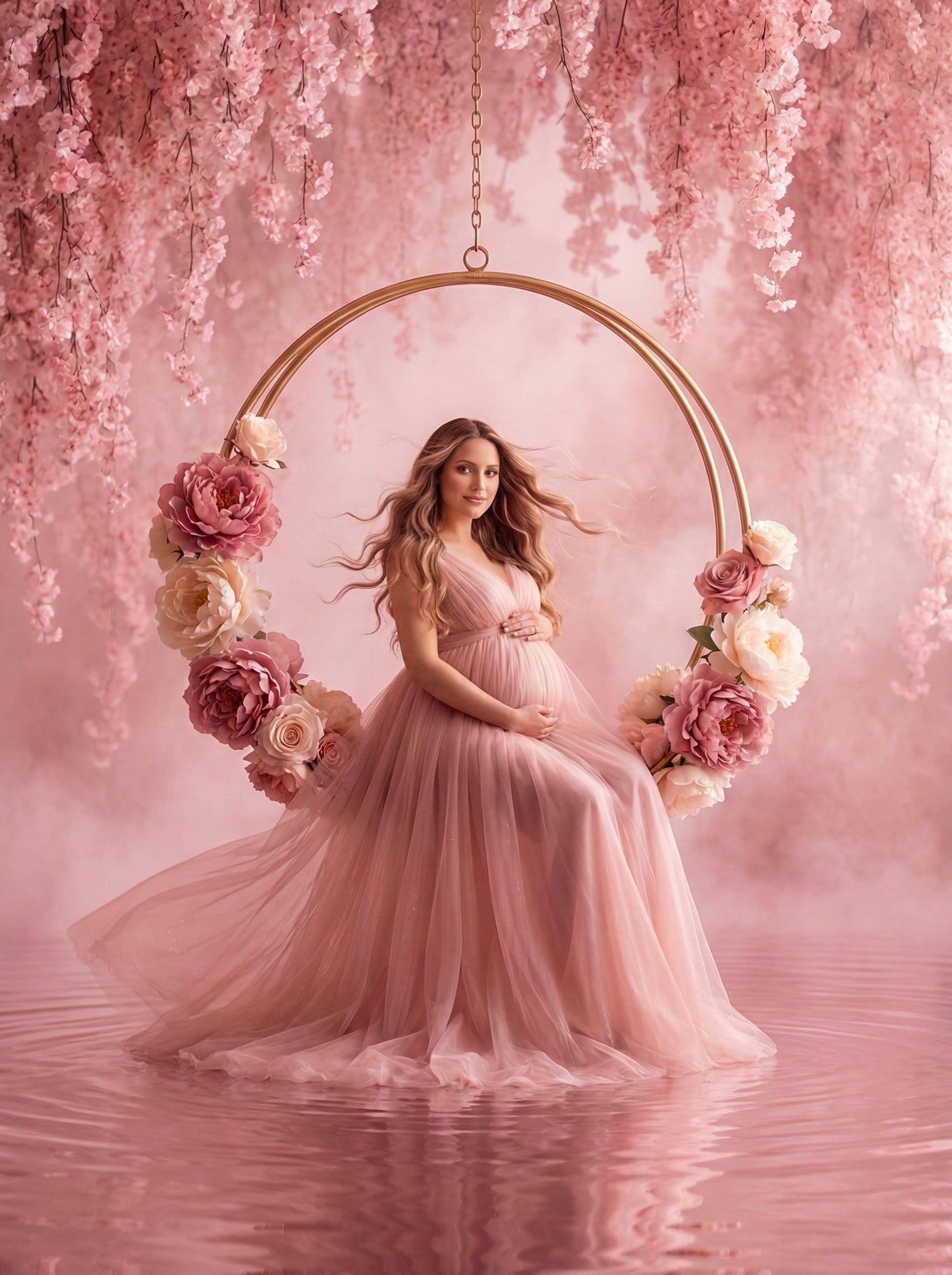 Floral Rings Digital Backdrop Set