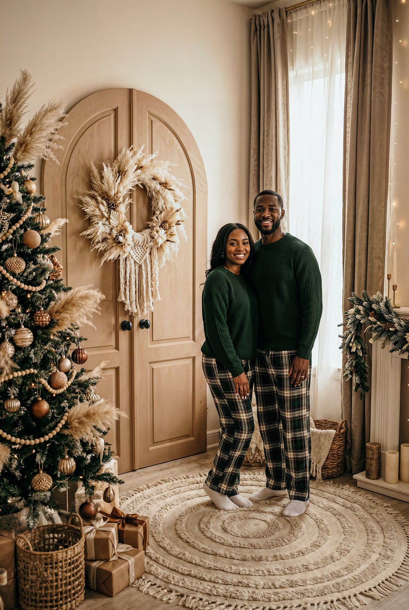 Boho Airy Xmas Digital Backdrop Set