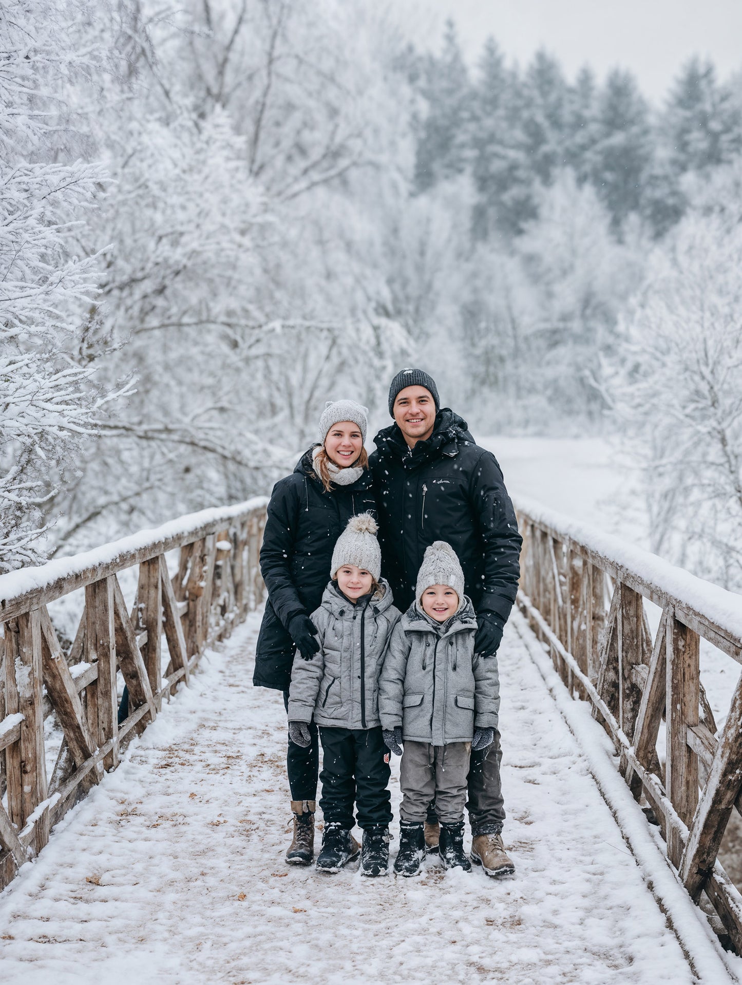 Snowy Days Christmas Digital Backdrops Set