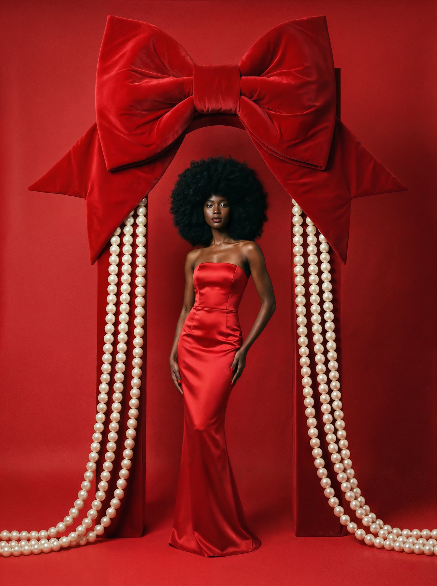 Valentine Bows Digital Backdrop Set