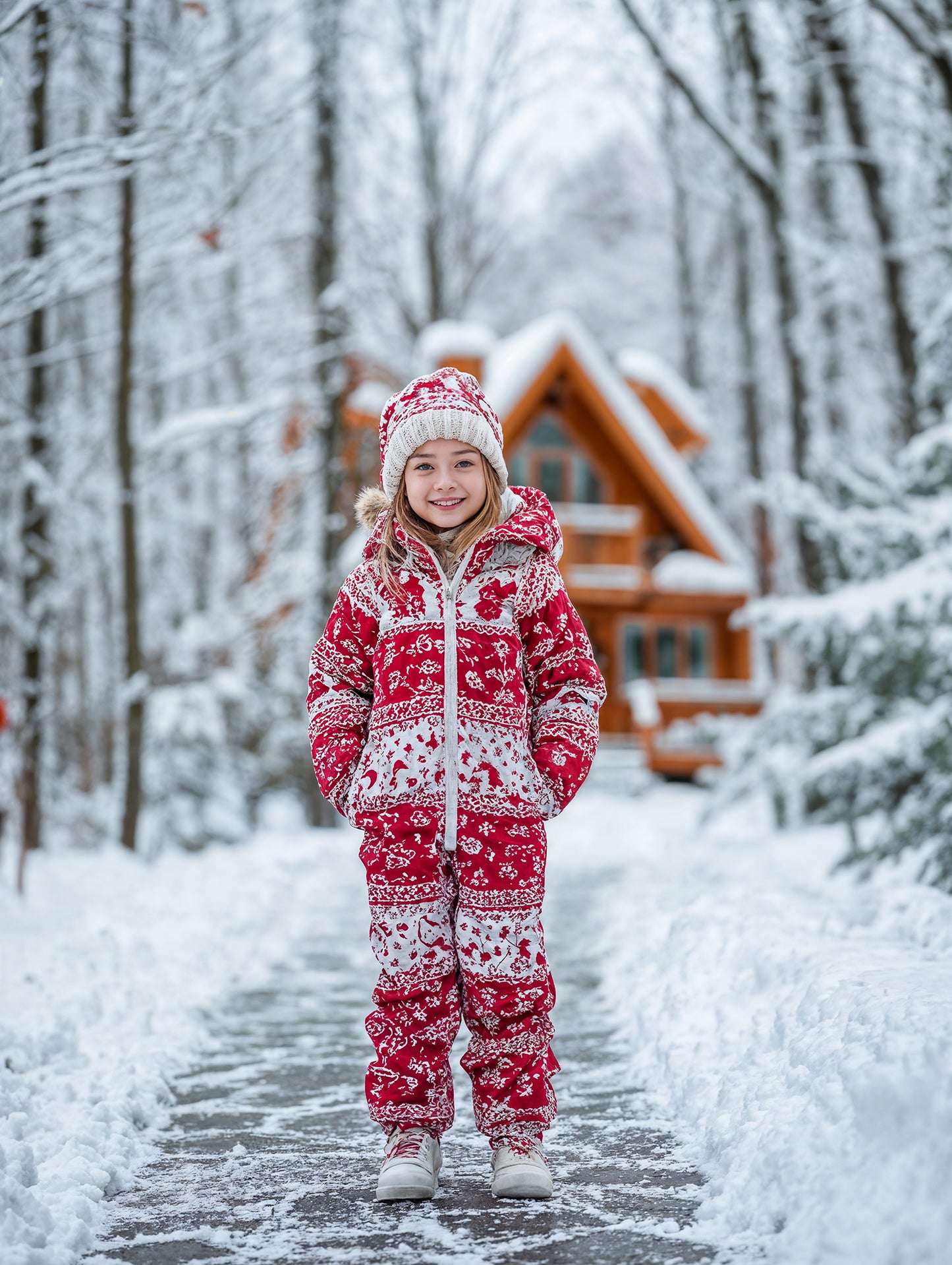 Snowy Paths Christmas Digital Backdrops Set