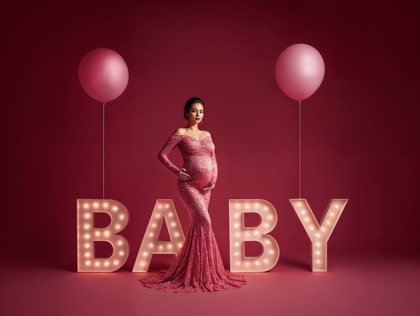 Baby Sign Colors Digital Backdrop Set