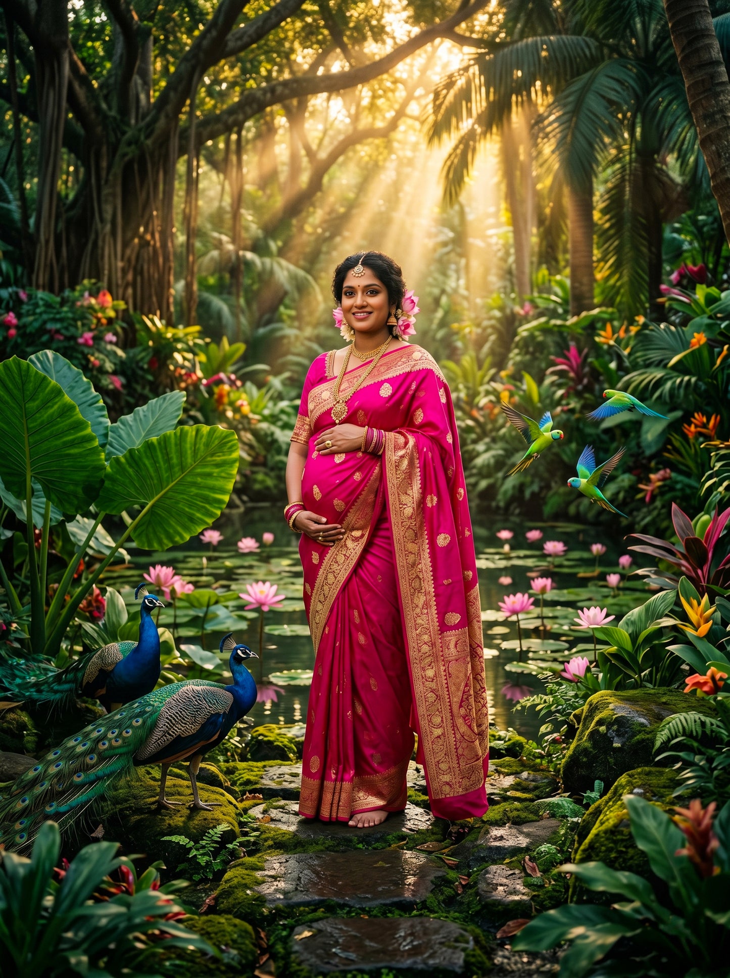 Green Jungle Digital Backdrop Set