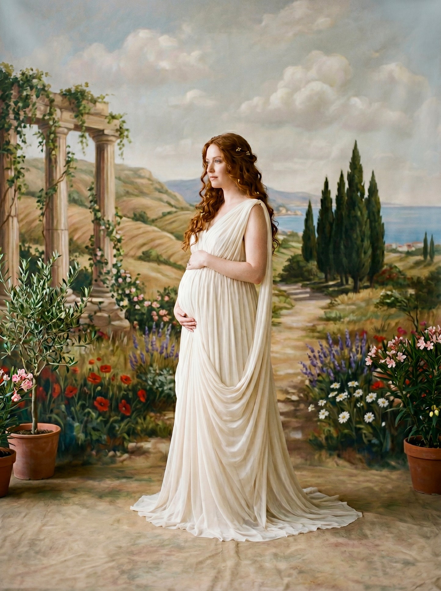 Grecian Landscape Digital Backdrop Set