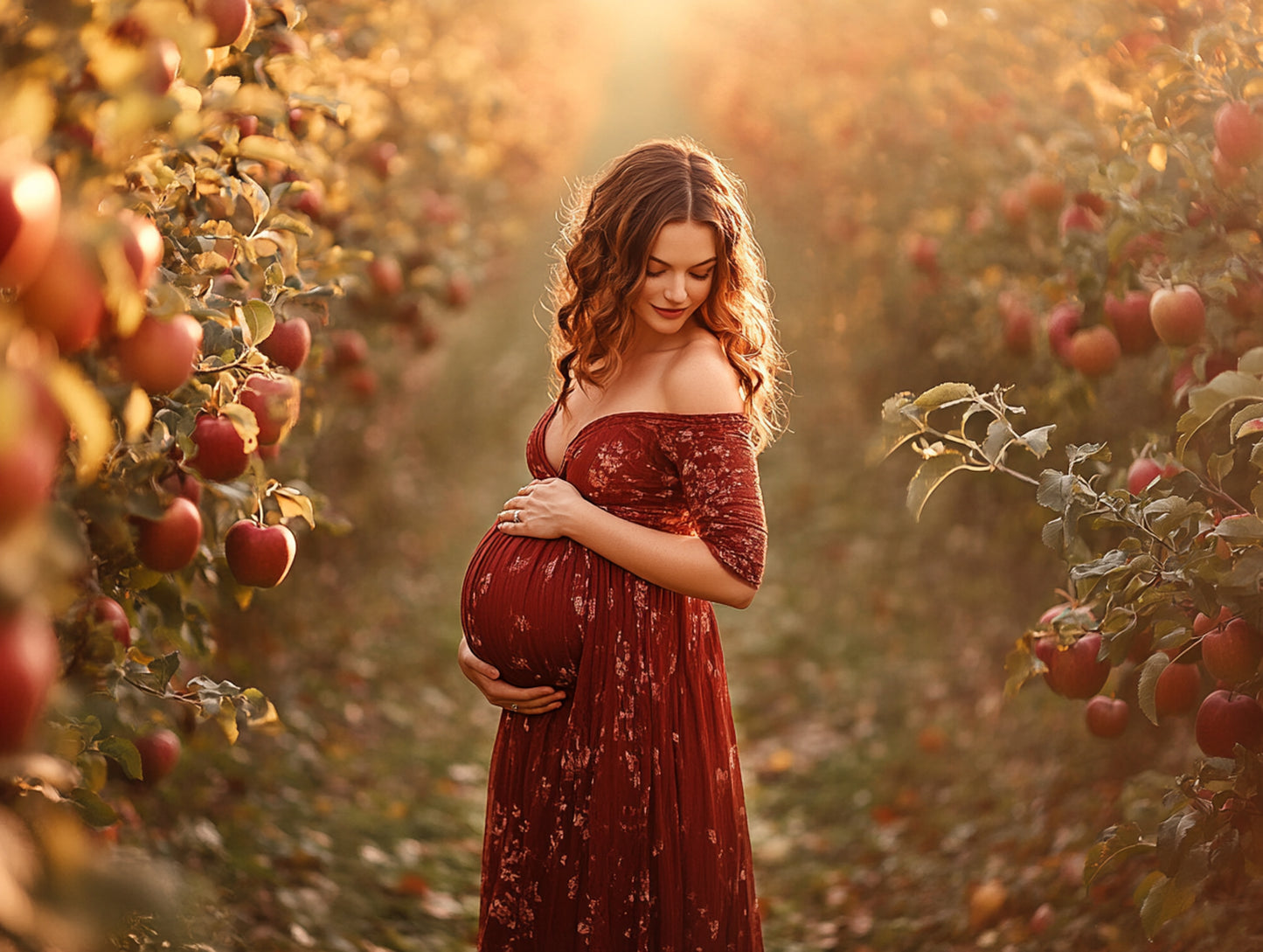 Apple Orchard Digital Backdrop Set