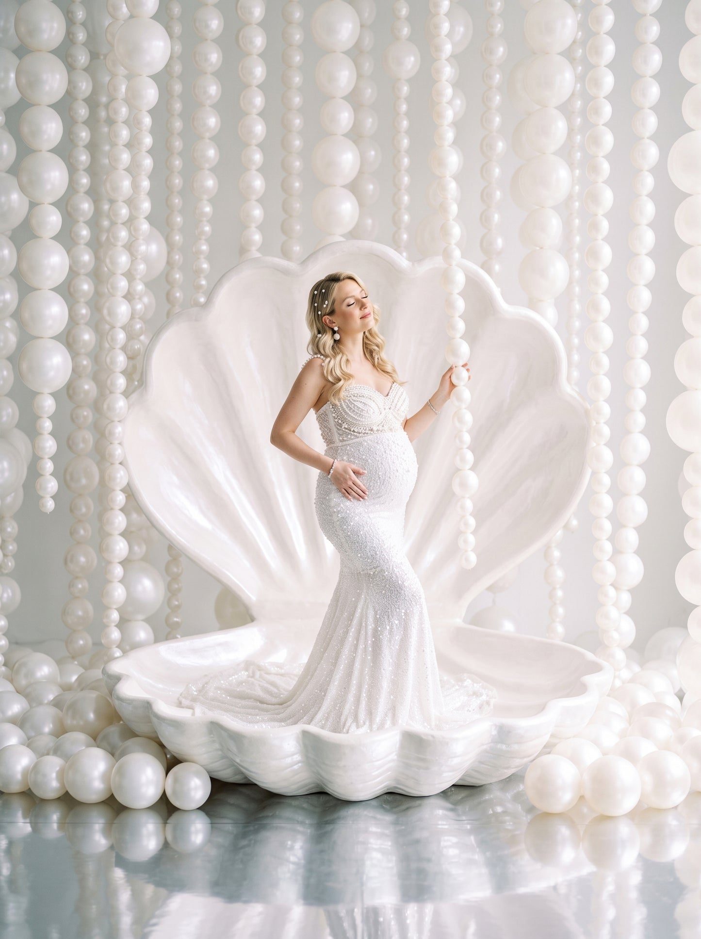Pearly Shells Digital Backdrop Set