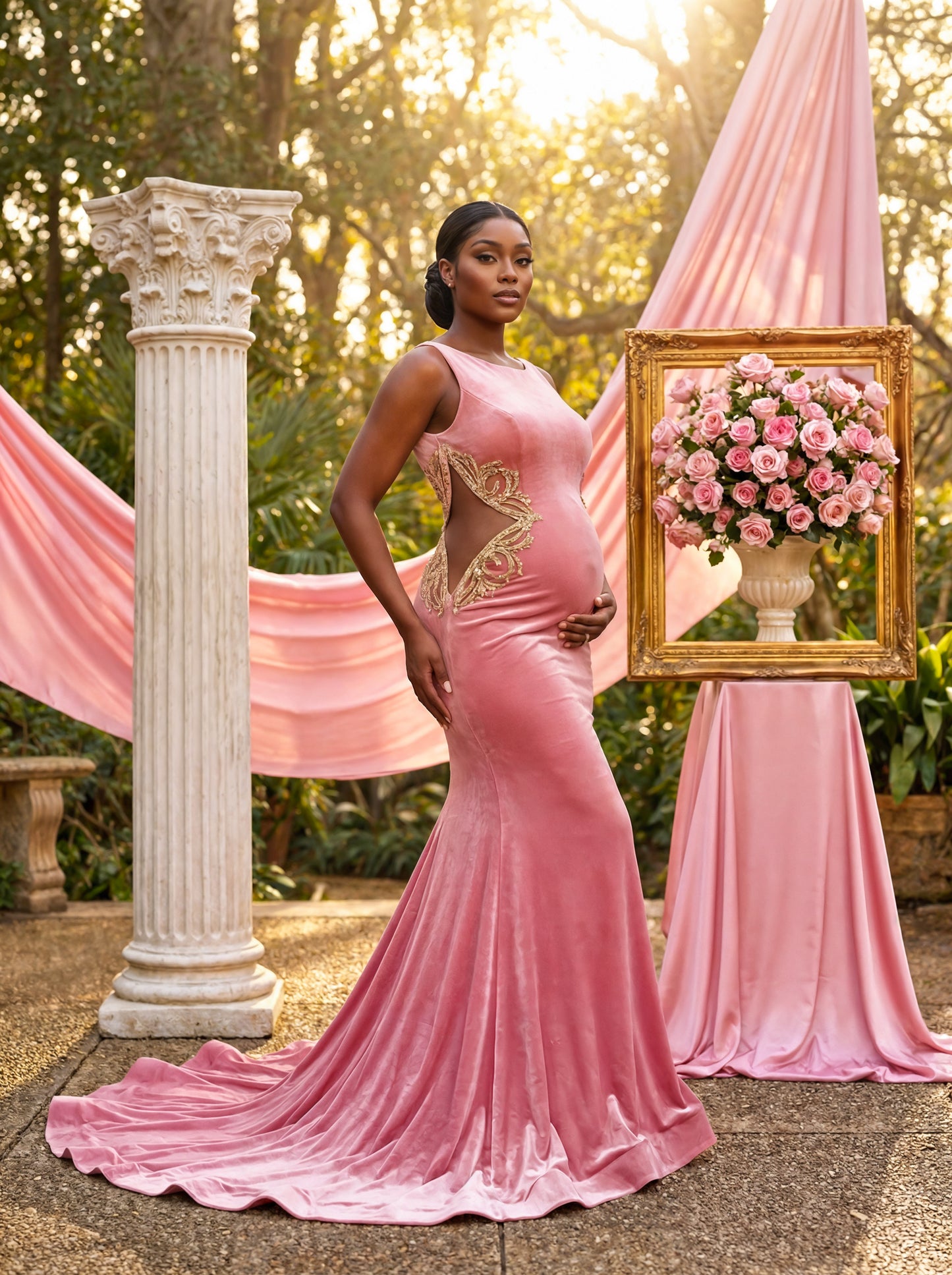 Glam Drapes Digital Backdrop Set
