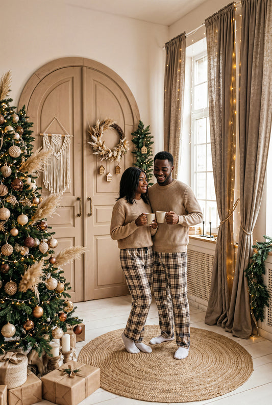 Boho Airy Xmas Digital Backdrop Set