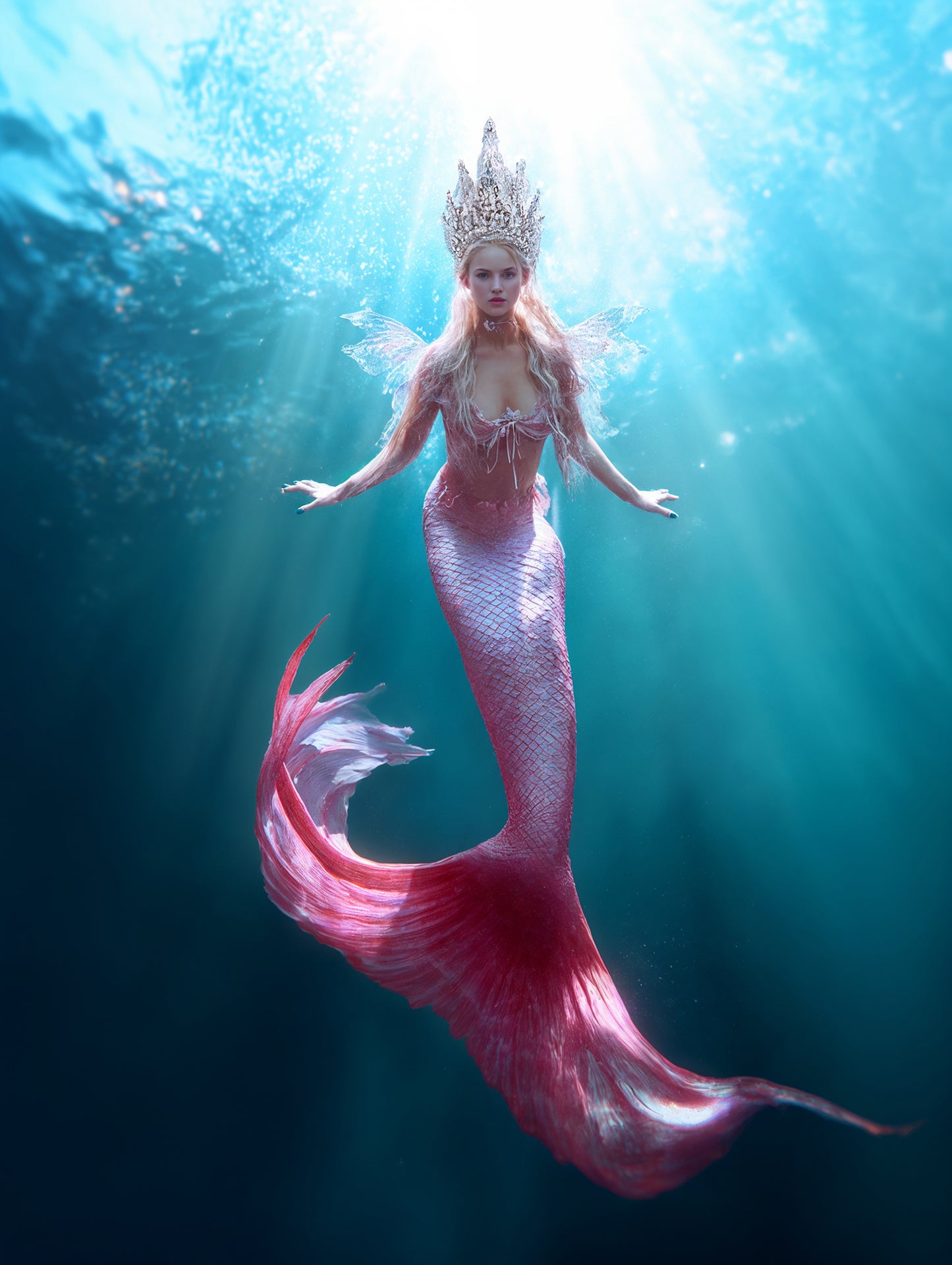 Mermaid Underwater Digital Backdrop Set