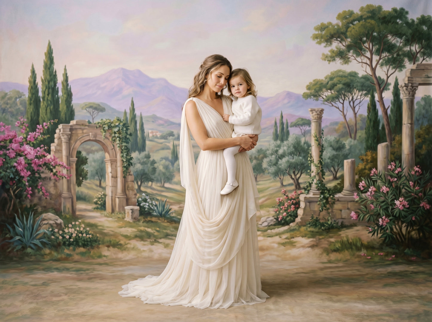 Grecian Landscape Digital Backdrop Set