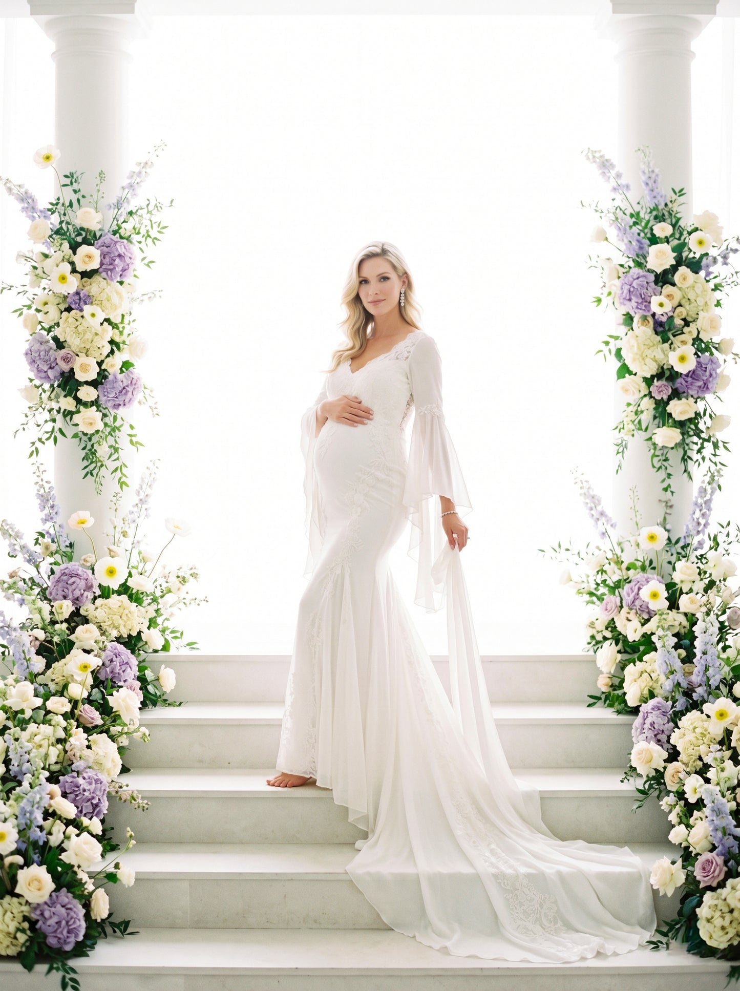 Backlit Stairs Digital Backdrop Set