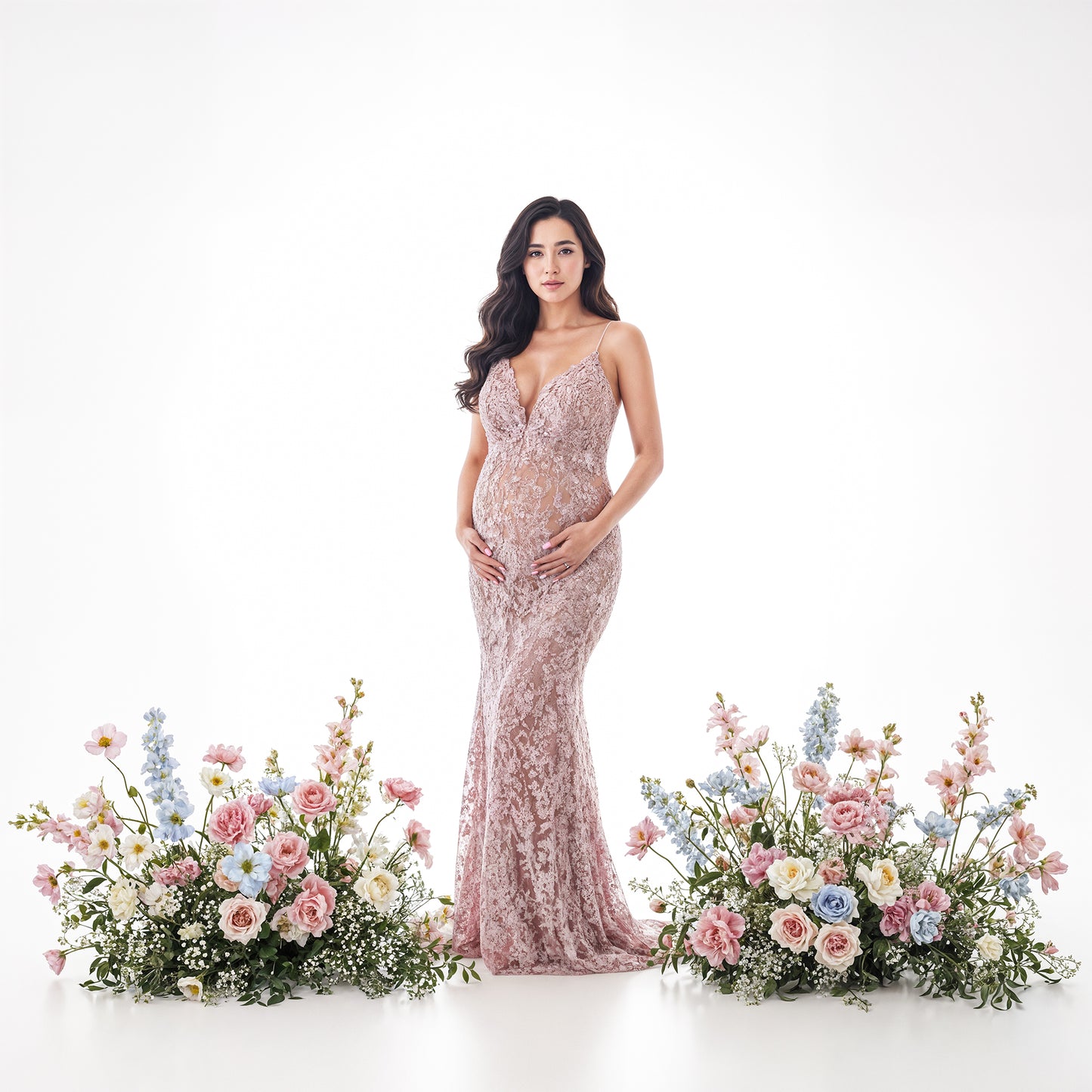 Floor Florals Digital Backdrop Set
