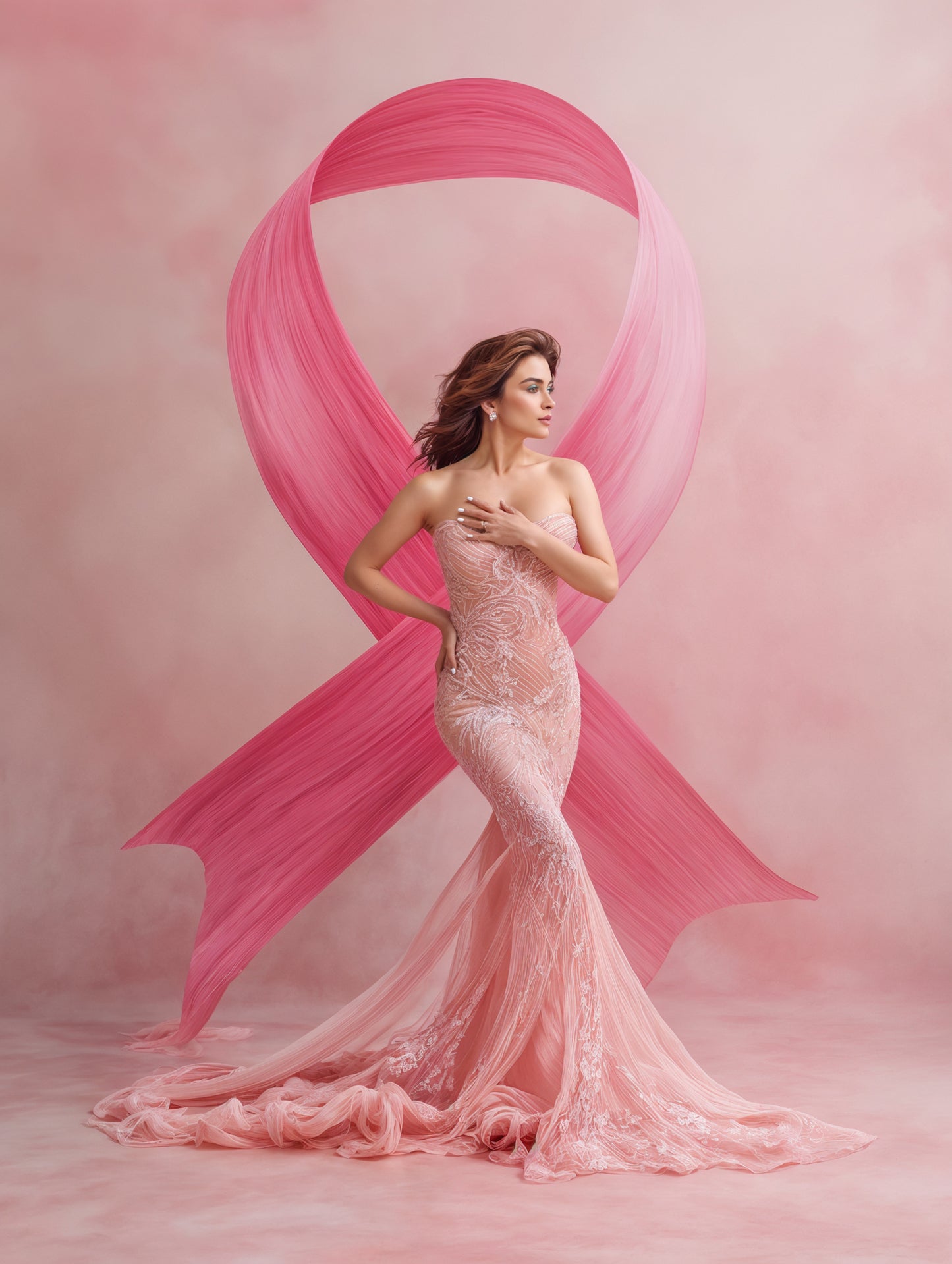 Breast Cancer Awareness Digital Backdrop Set