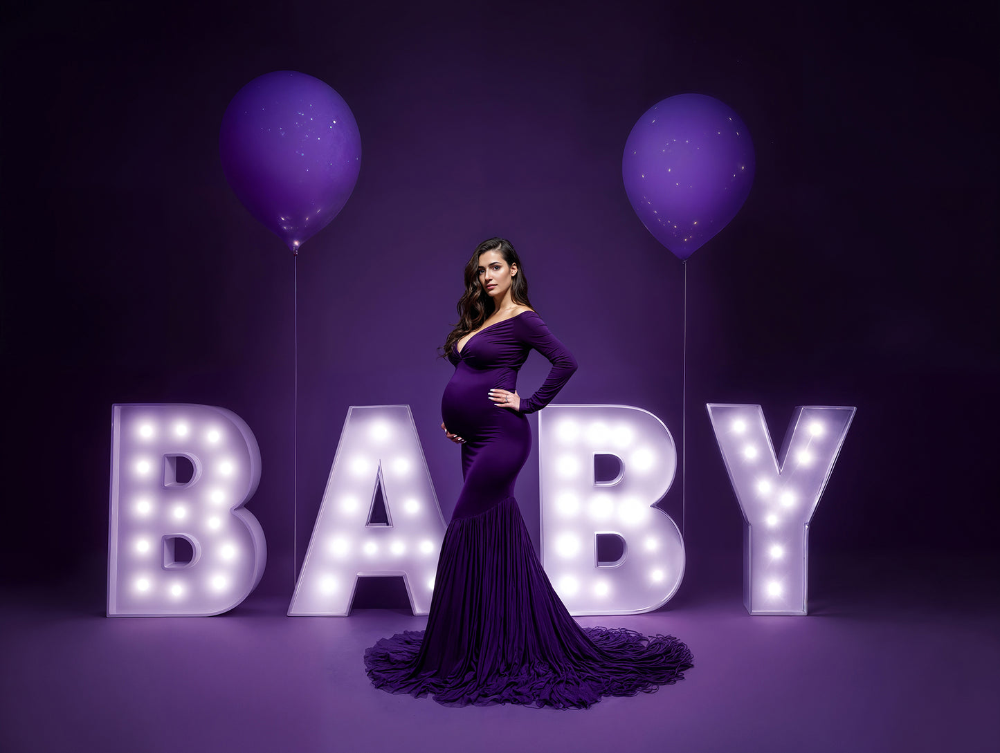 Baby Sign Colors Digital Backdrop Set