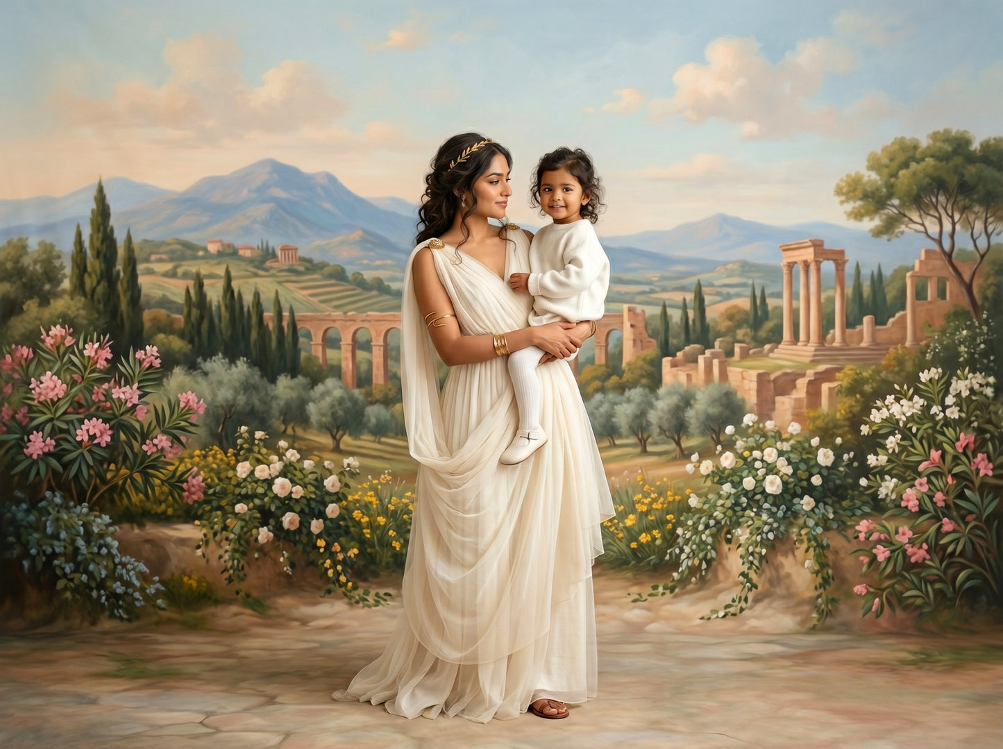 Grecian Landscape Digital Backdrop Set