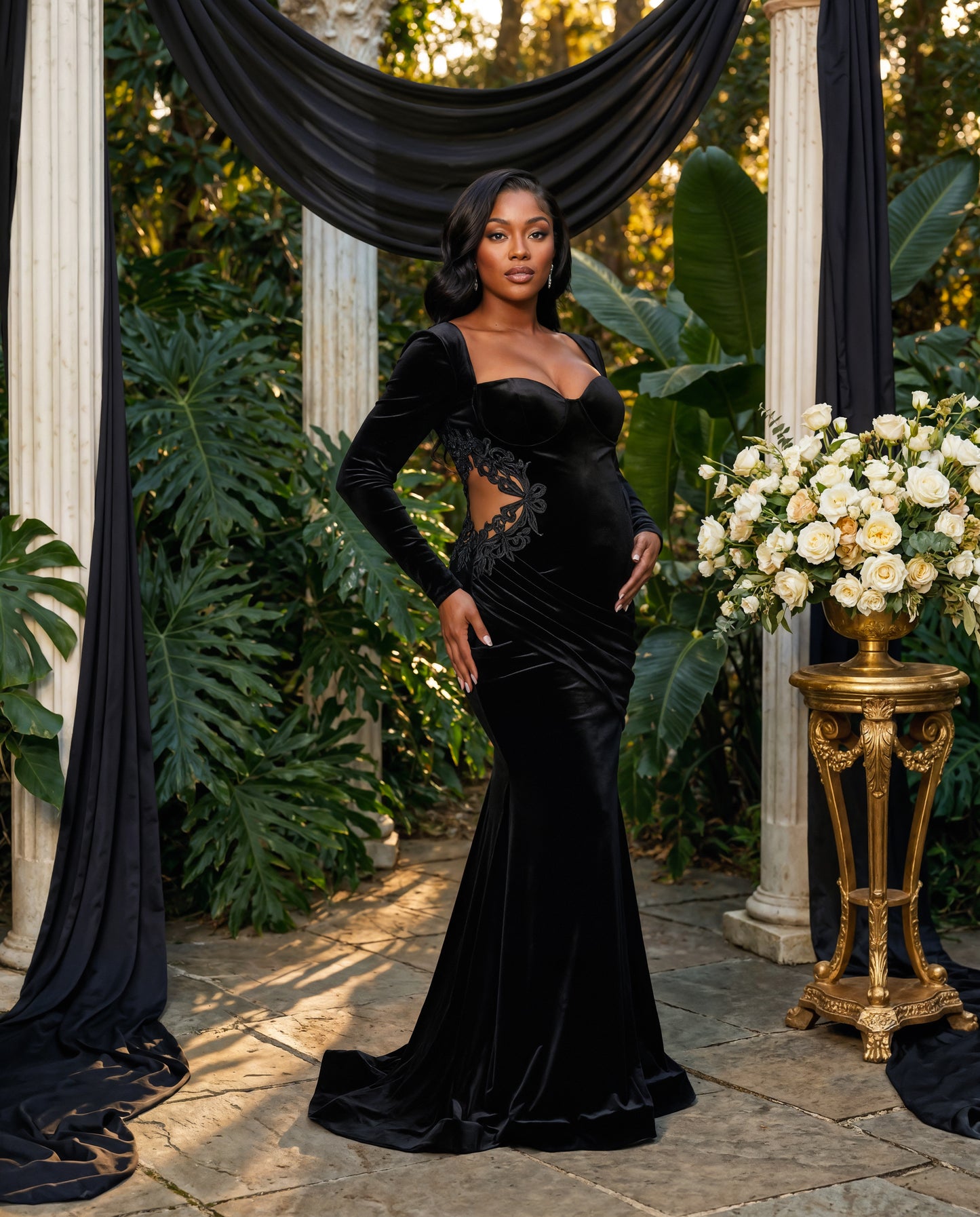 Glam Drapes Digital Backdrop Set