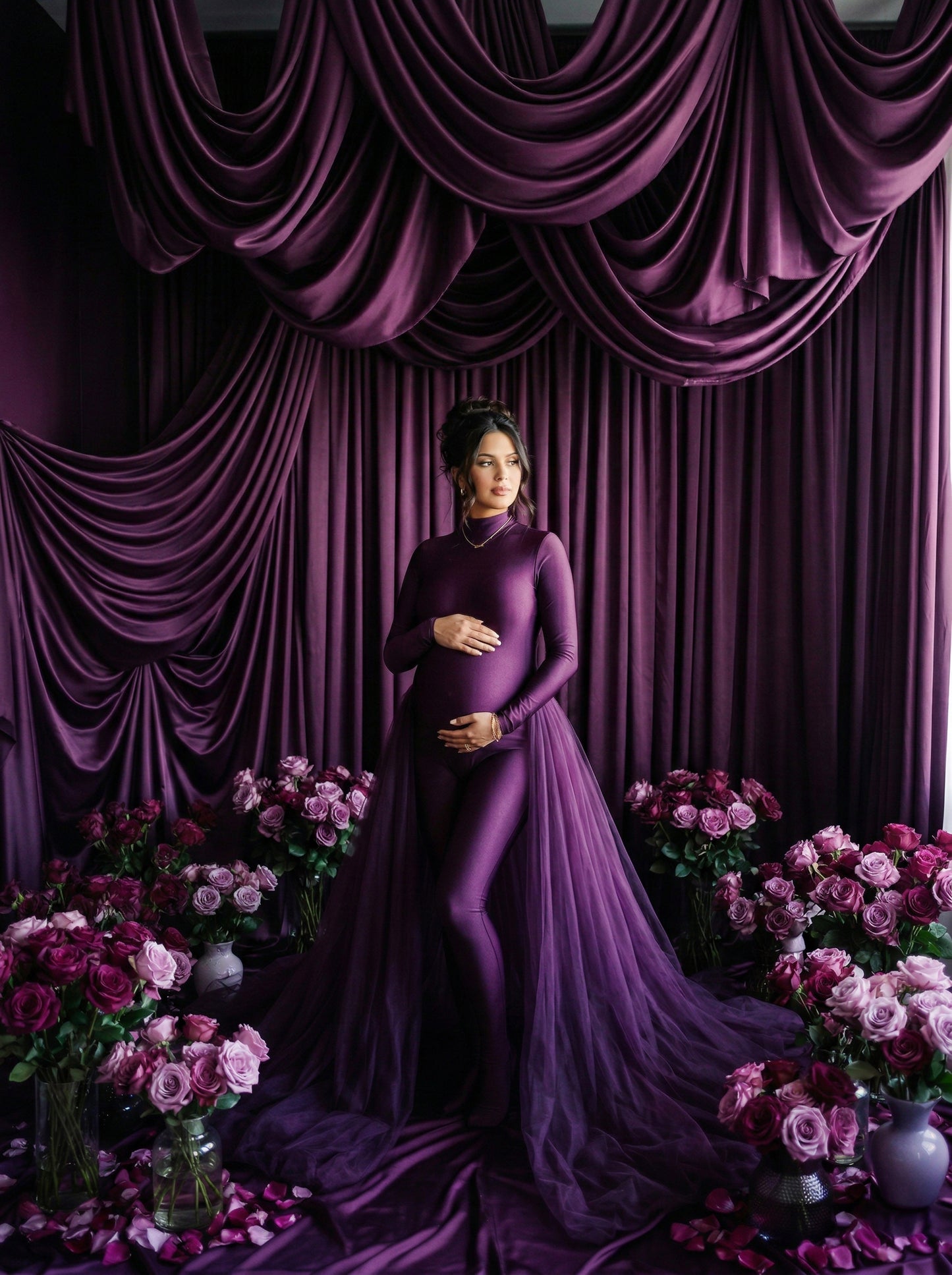 Rosey Vase Digital Backdrop Set