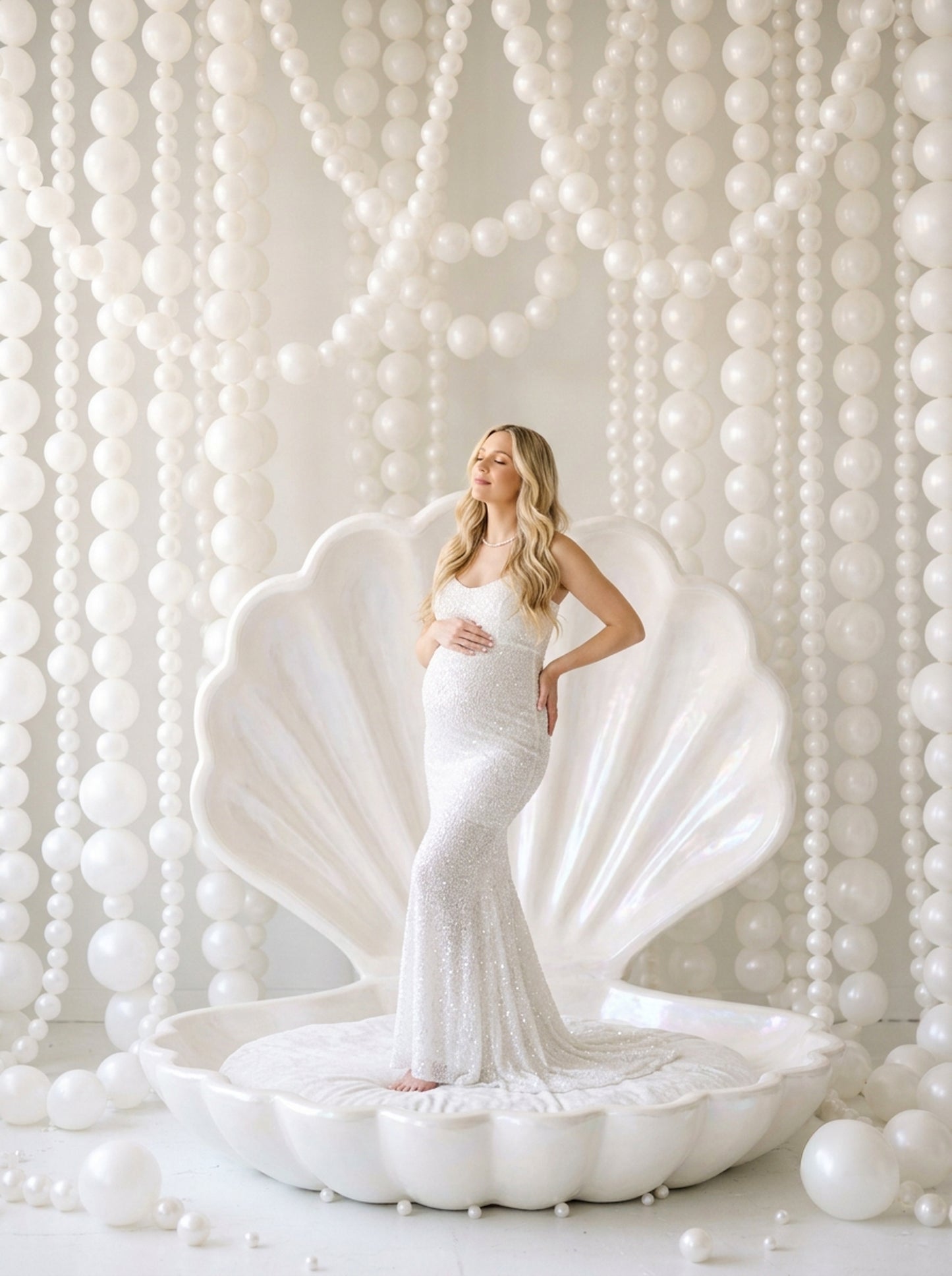 Pearly Shells Digital Backdrop Set