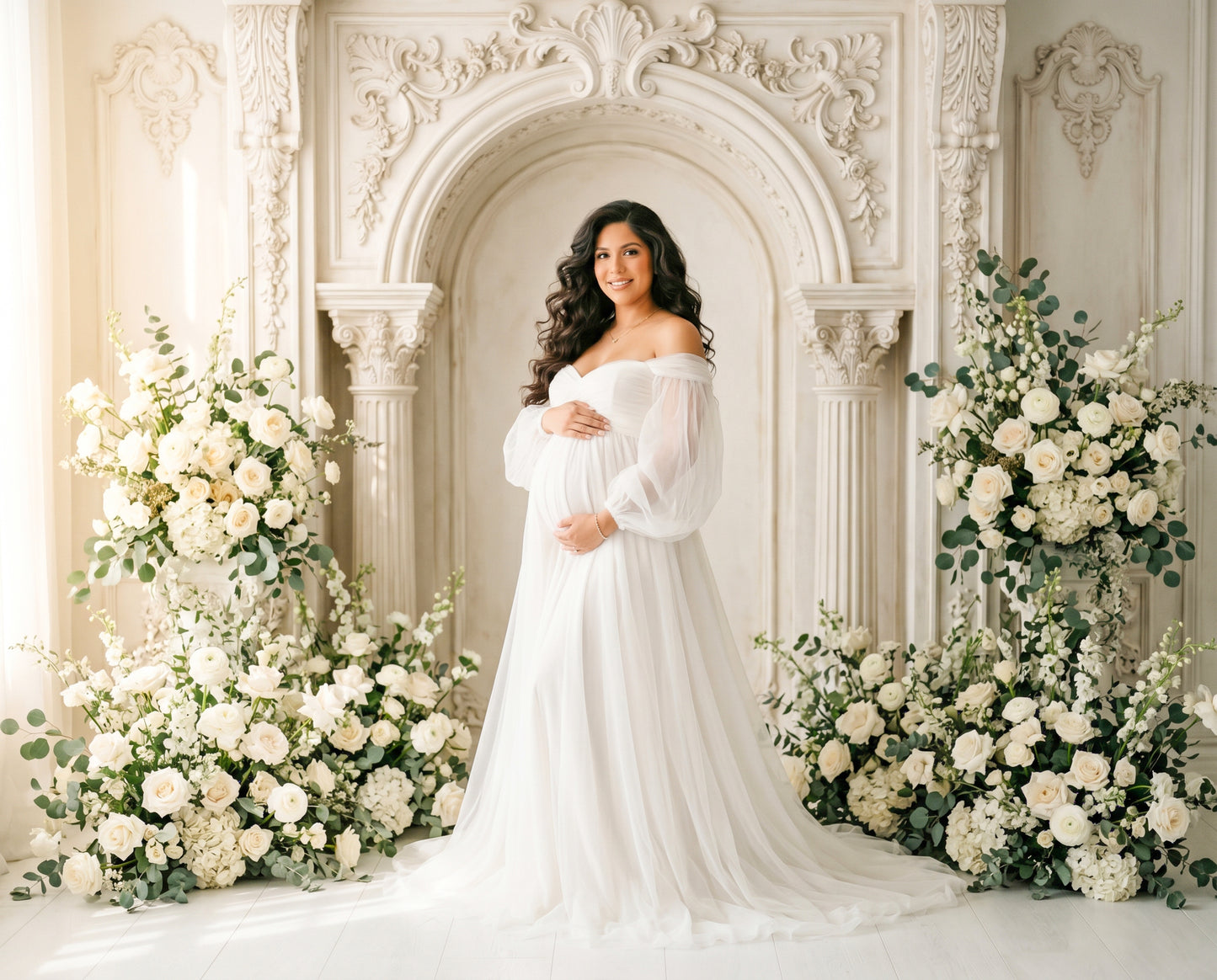 Floral Stone Digital Backdrop Set