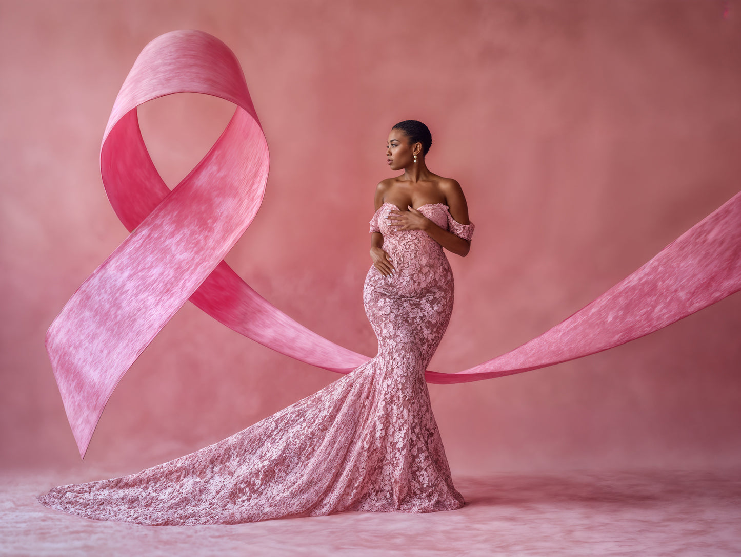 Breast Cancer Awareness Digital Backdrop Set