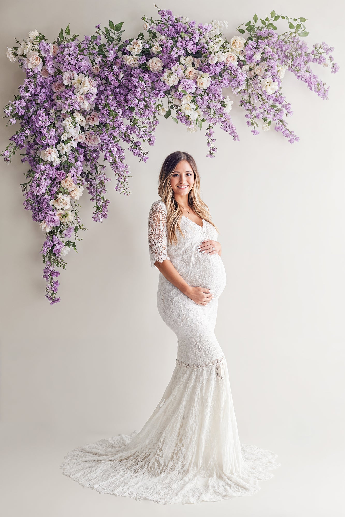 Airy Purple Digital Backdrop Set