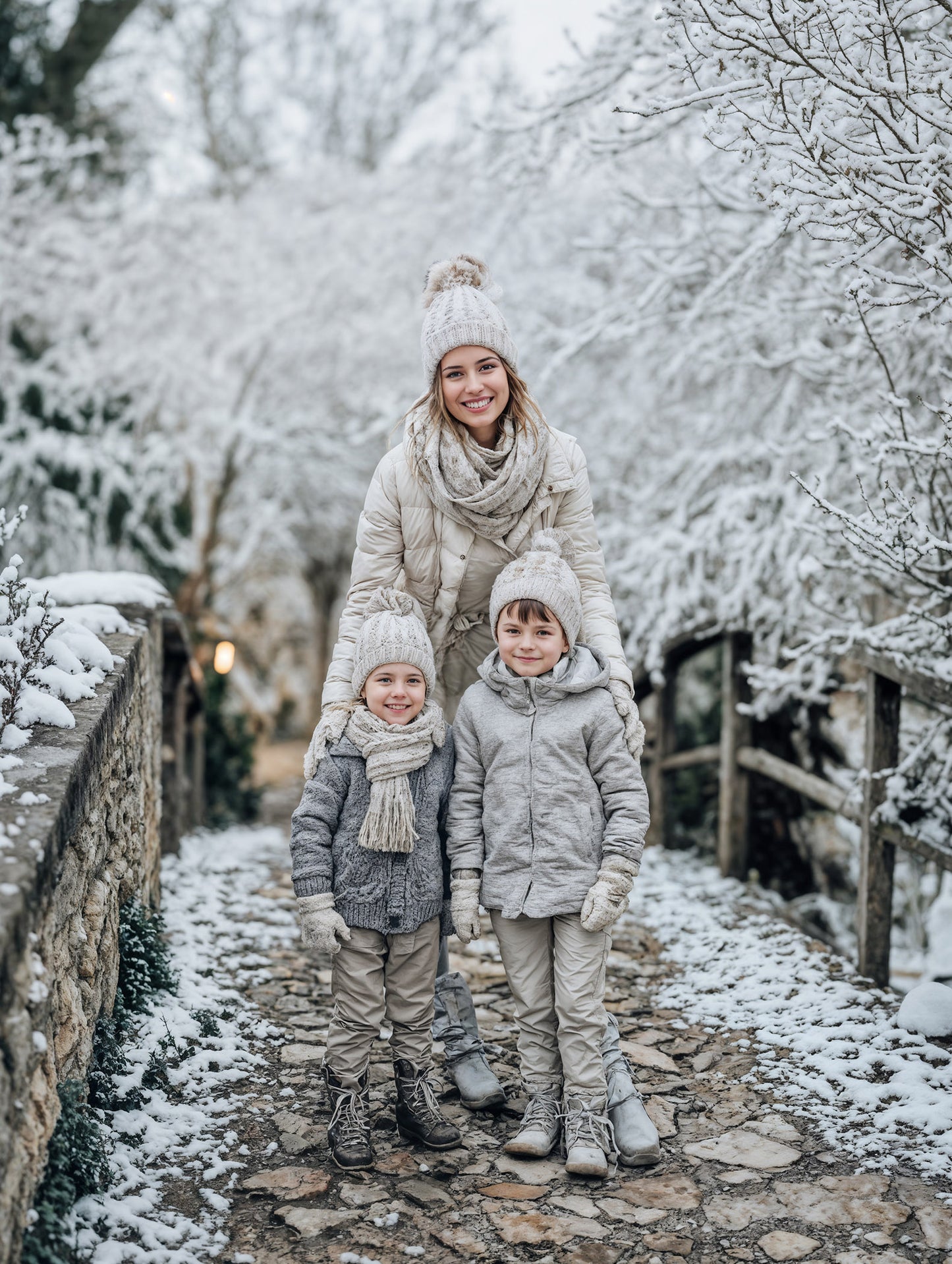 Snowy Days Christmas Digital Backdrops Set